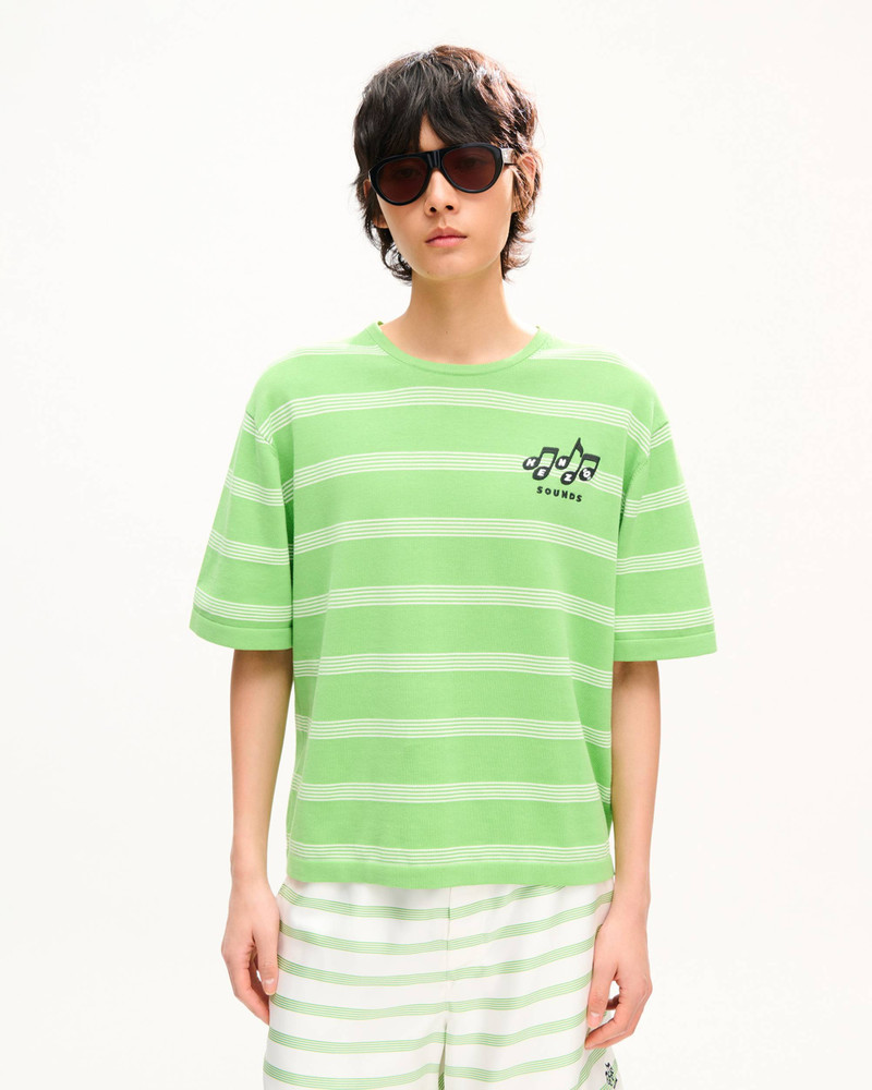 KENZO 'KENZO Sounds' embroidered mariniere T-shirt in light cotton outlook