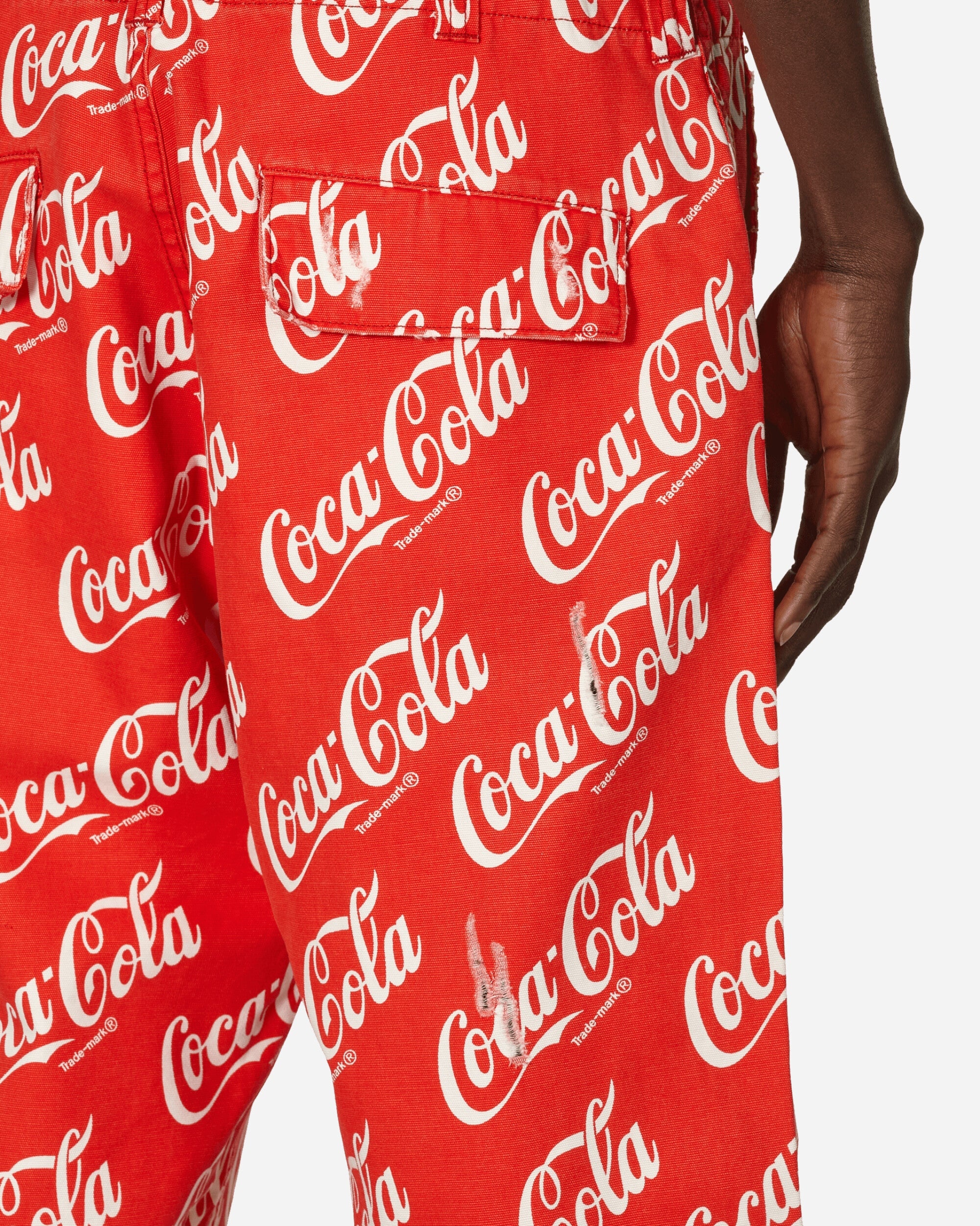 Coca-Cola Printed Canvas Shorts Red - 5