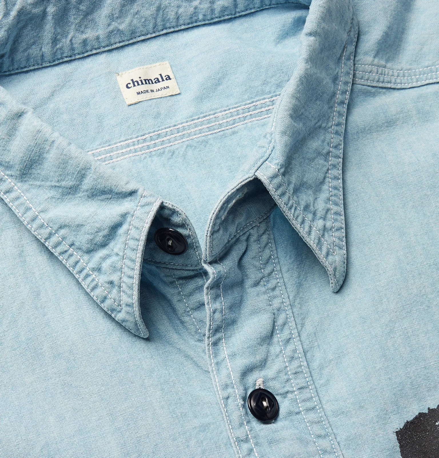 Paint-Detailed Cotton-Chambray Shirt - 5