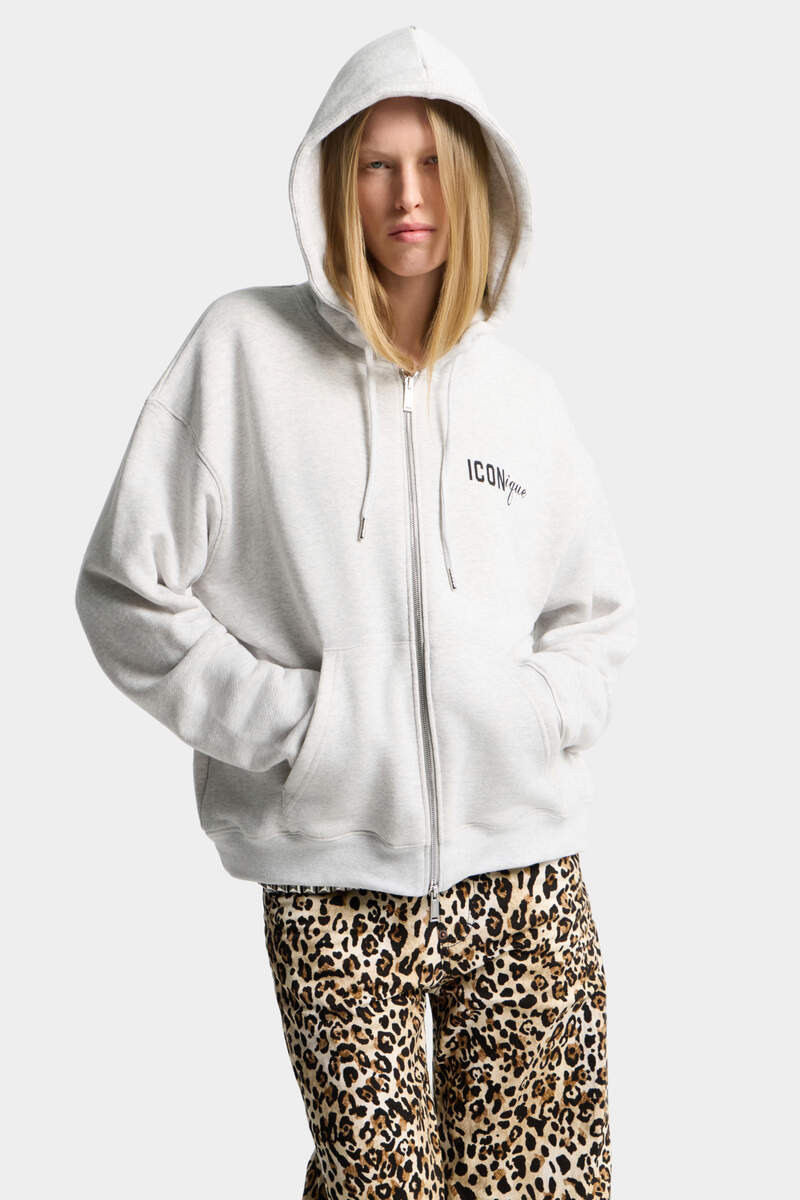 ICONIQUE BOYFRIEND FIT ZIPPED HOODIE 3