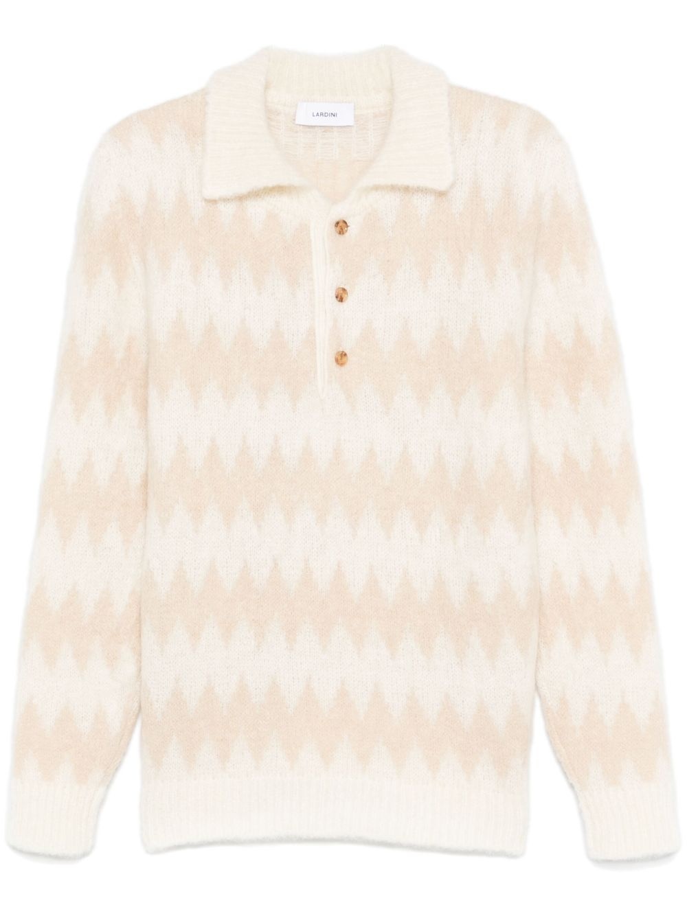 zigzag polo sweater - 1