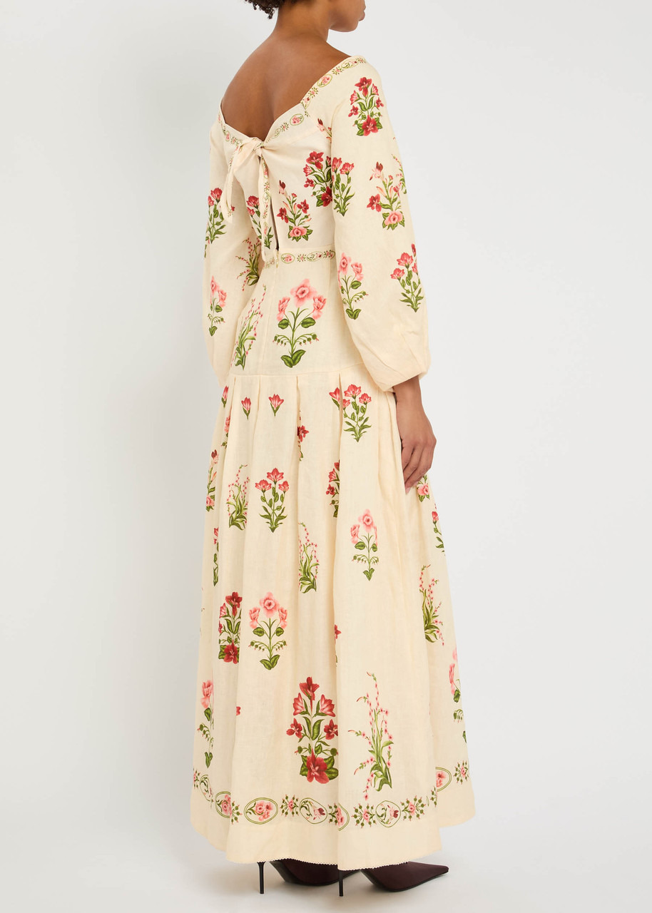 Agua BY Agua Bendita Senlis Canna Floral-print Linen Maxi Dress - 3