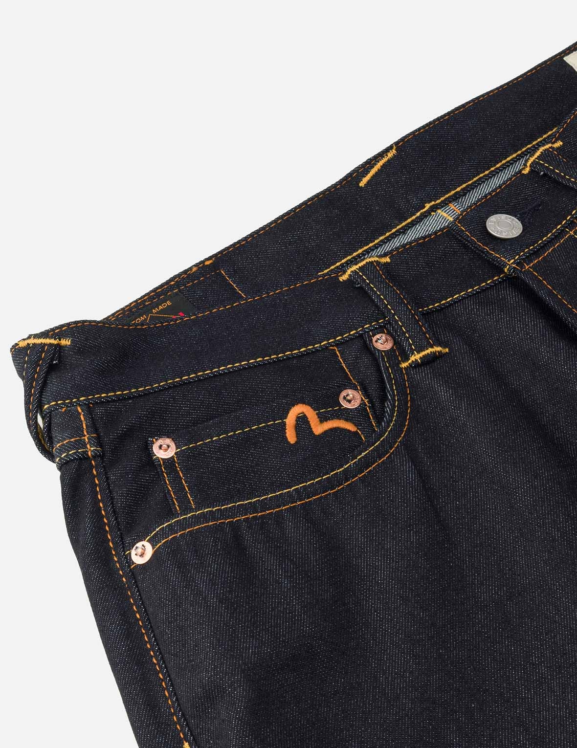 Seagull Embroidery and Slogan Print Regular Fit Denim Shorts - 8