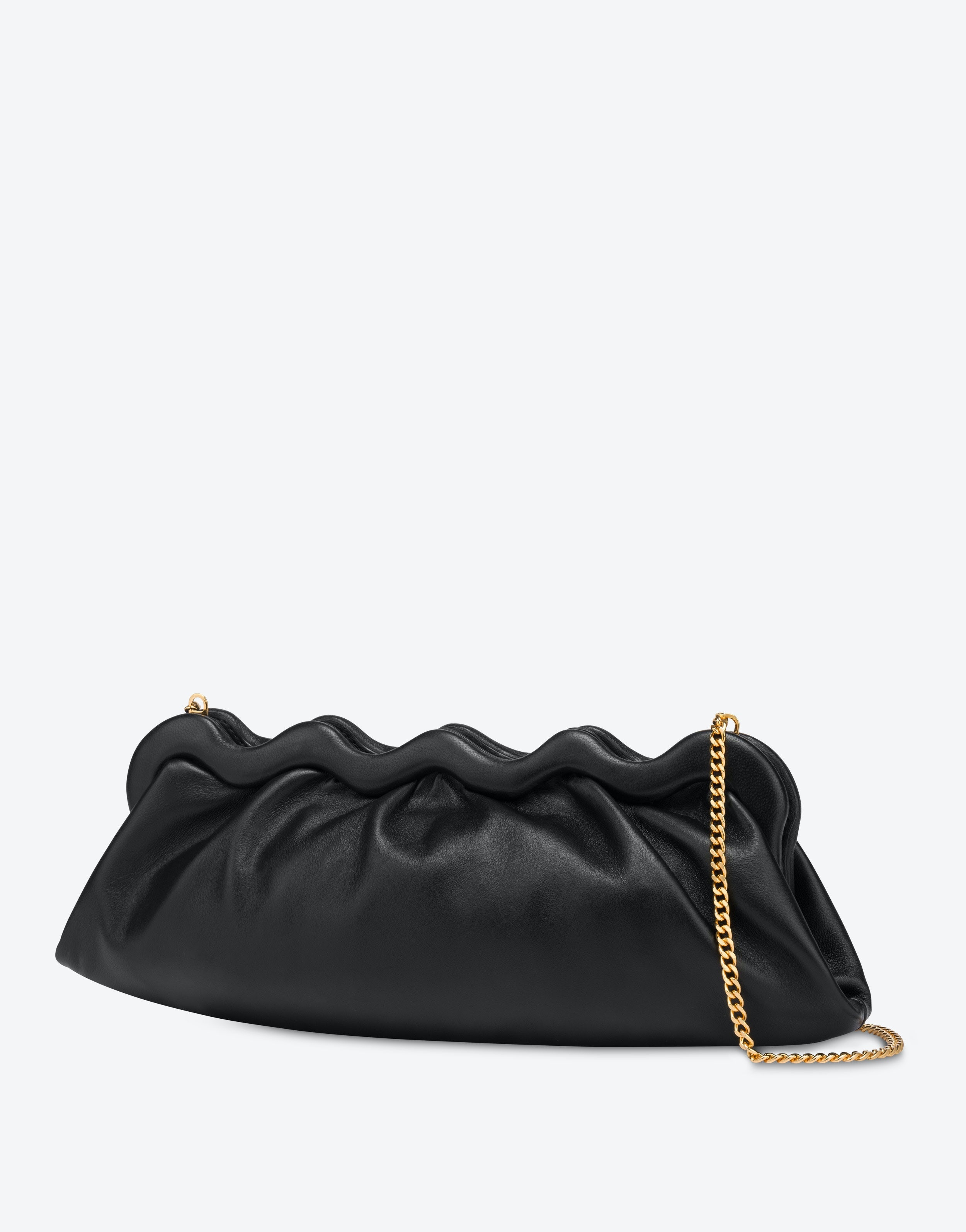 MORPHED NAPPA LEATHER CLUTCH - 2