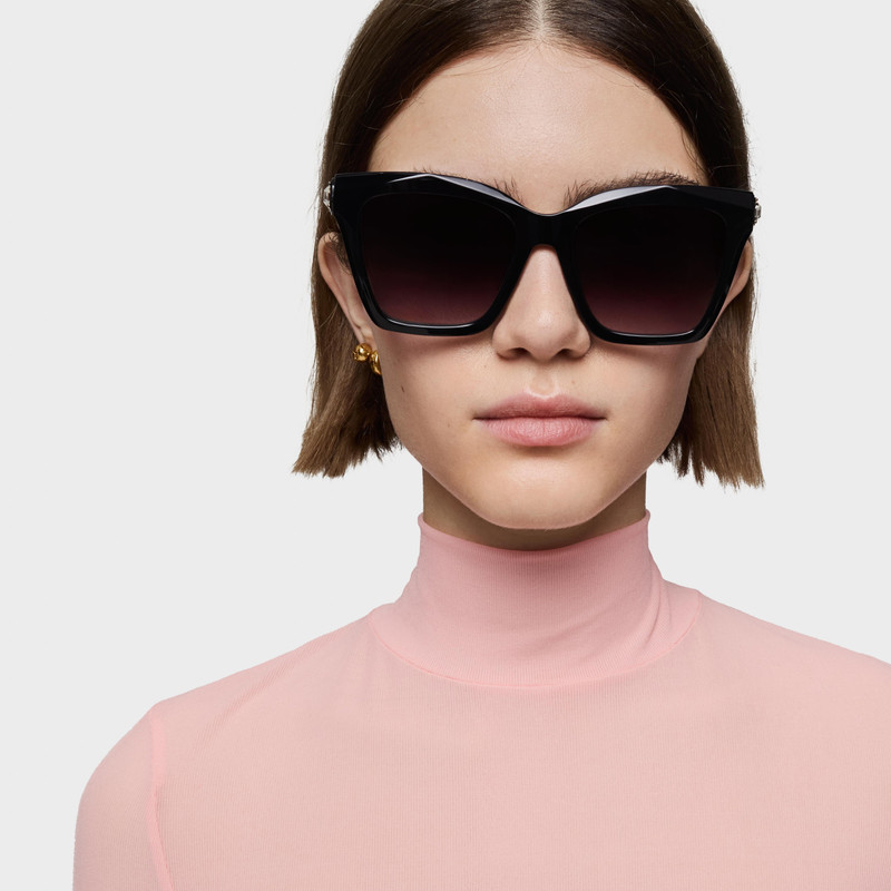 TOUS Black Sunglasses TOUS Faceted Stone outlook