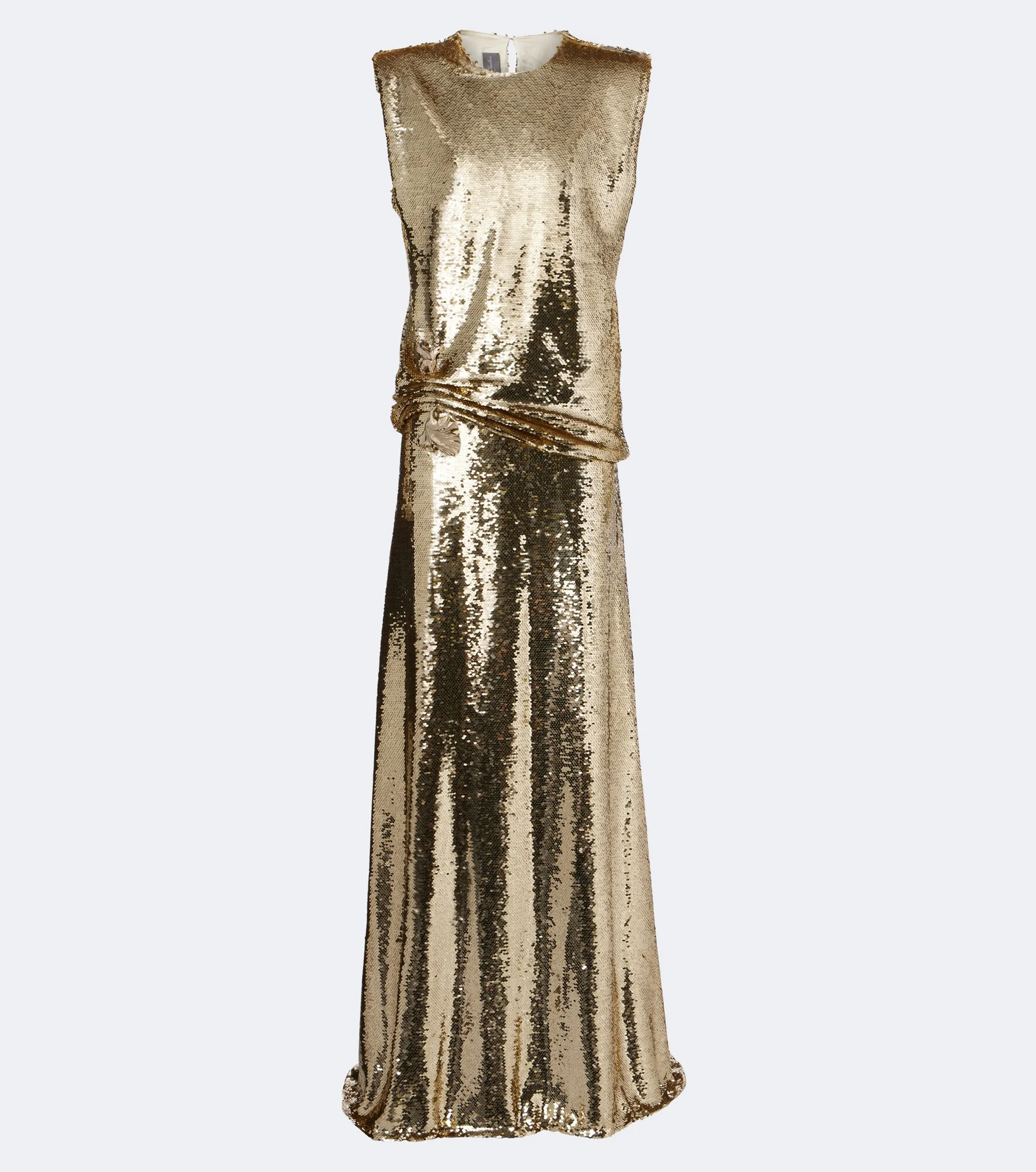 Sequined embellished gathered gown - 1