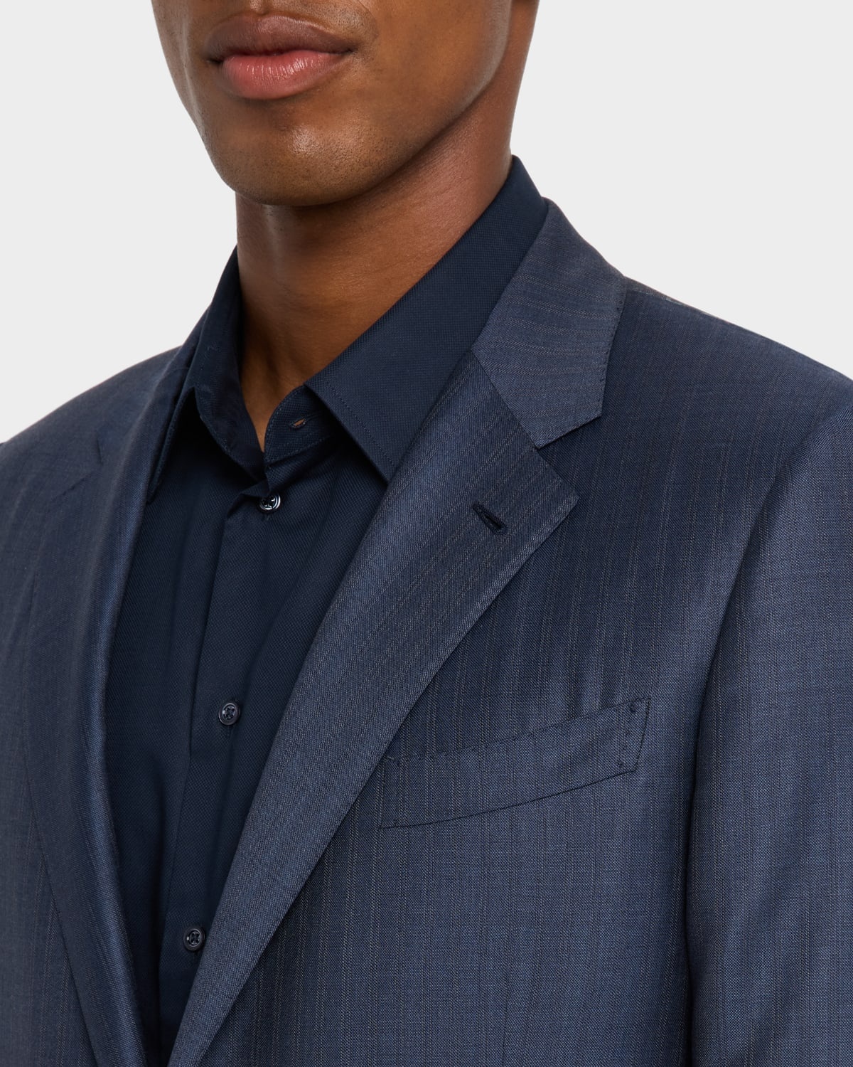 Men's Wool Pinstripe Suit - 7