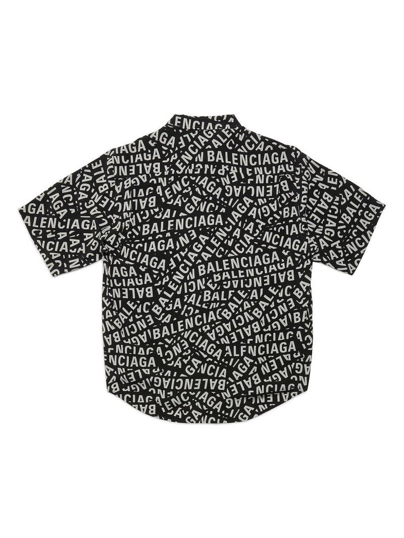 BALENCIAGA logo-print short-sleeve shirt outlook