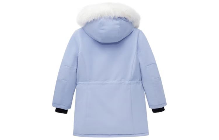(WMNS) New Balance Logo Hooded Parka Jacket 'Light Blue White' 5PC44432-LBL - 2