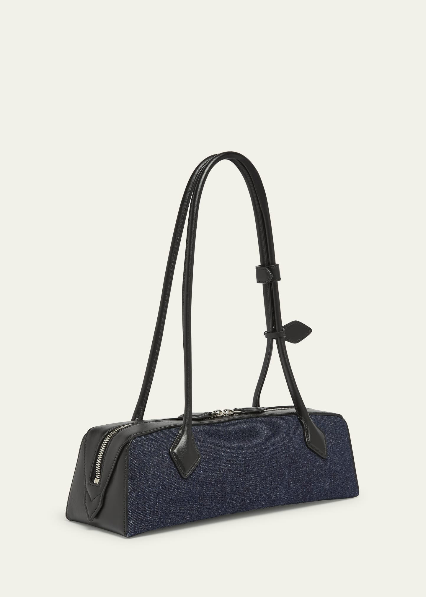 Le Teckel Medium Shoulder Bag in Denim - 3