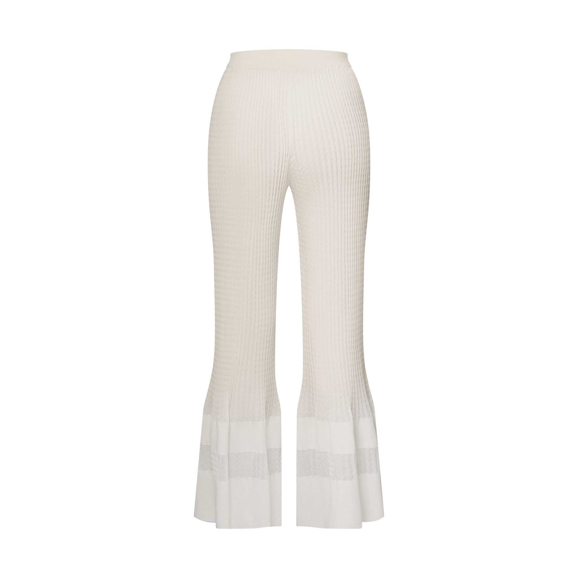 Scallop Knit Flared Pants - 3