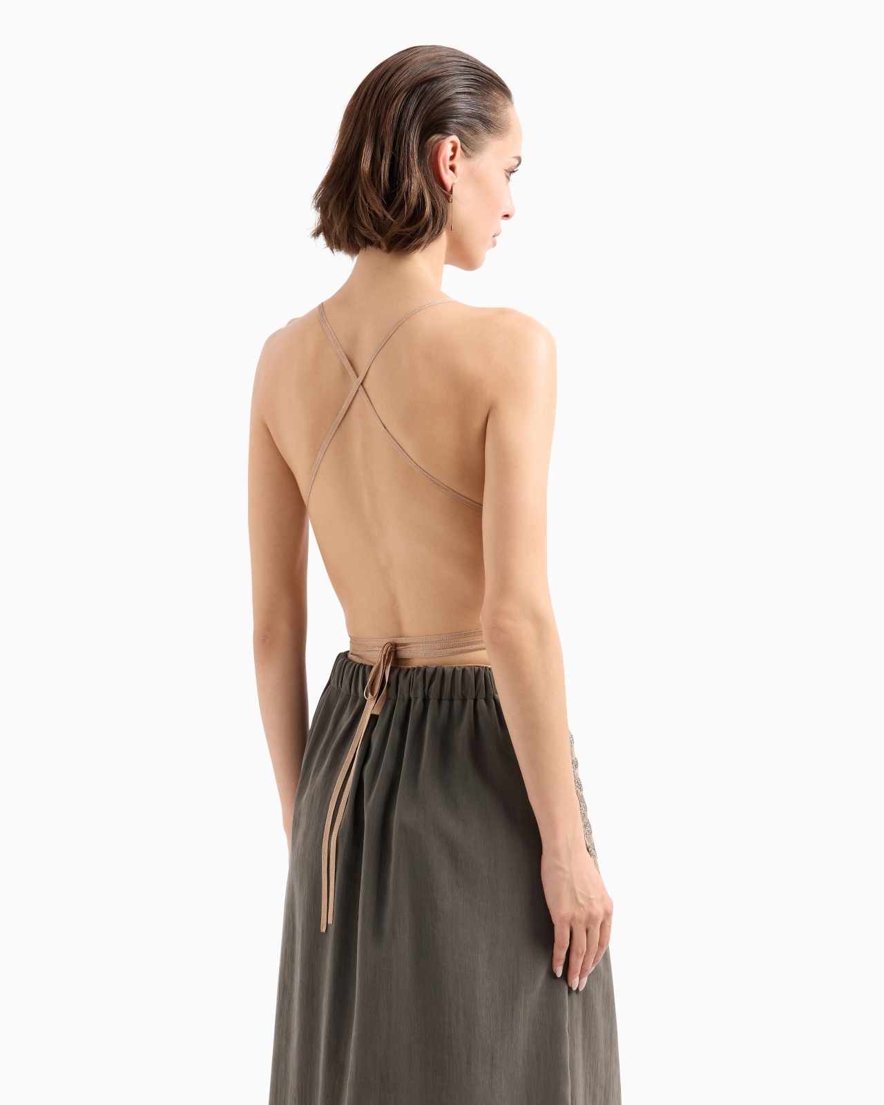 EMBROIDERED SILK AND VISCOSE JERSEY TOP - 3