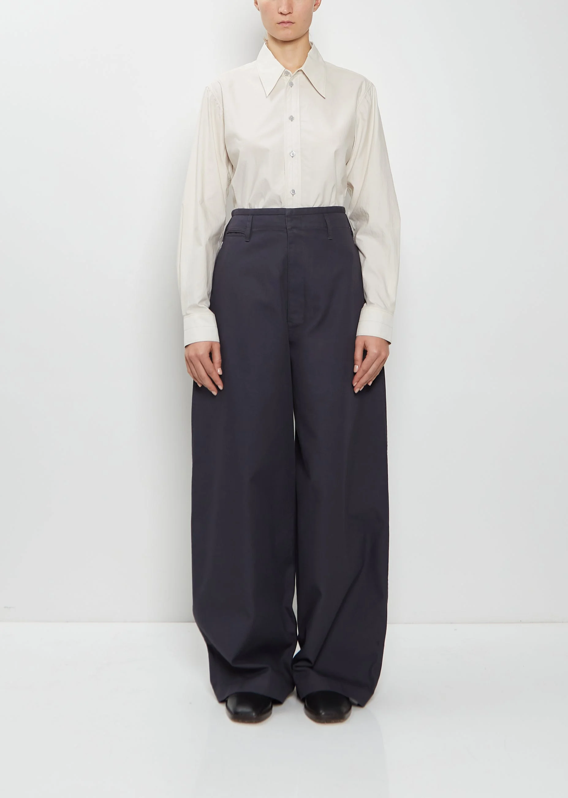 Large Cotton Chino — Graphite Blue - 1