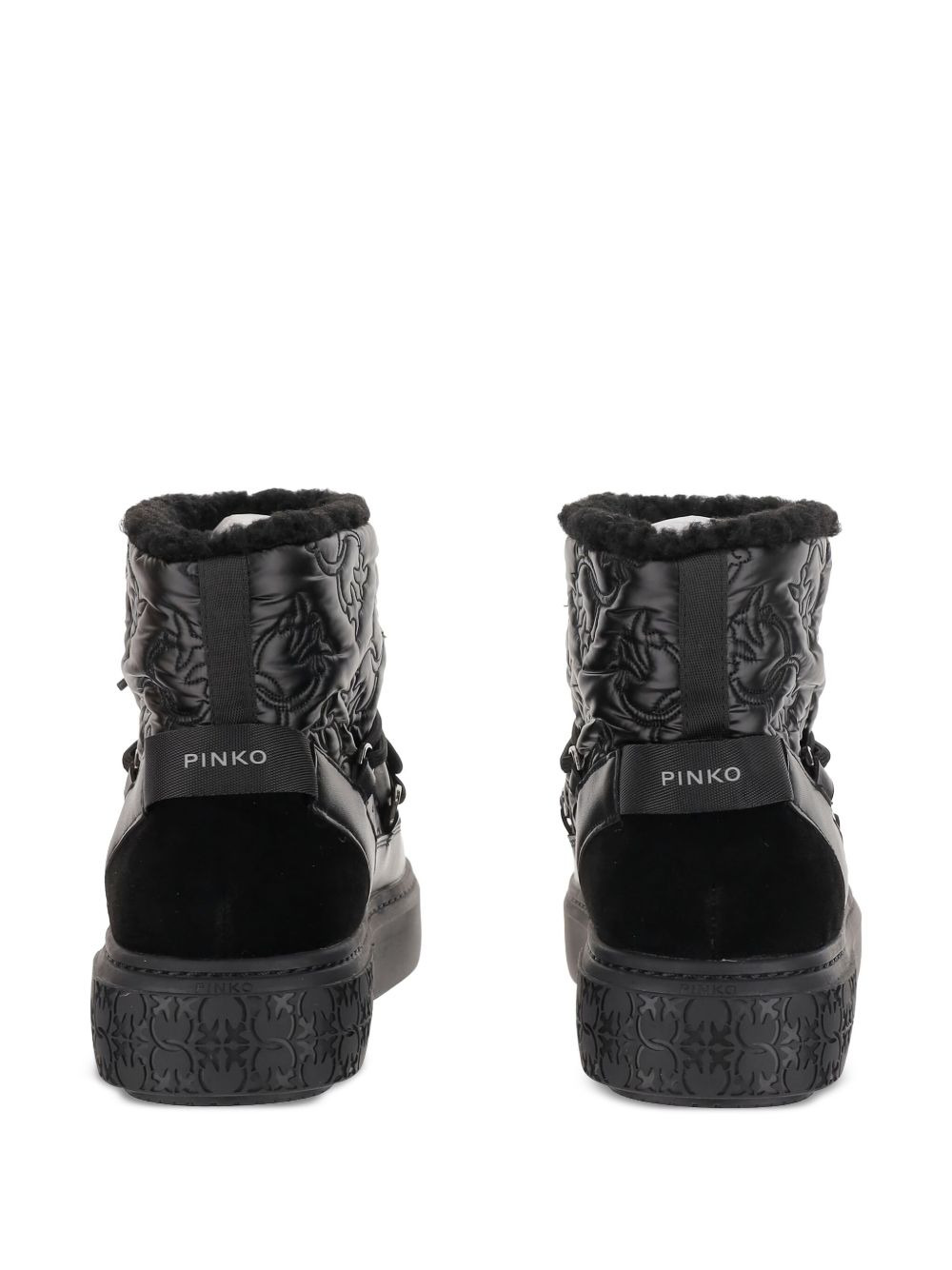 quilted platform boots - 3