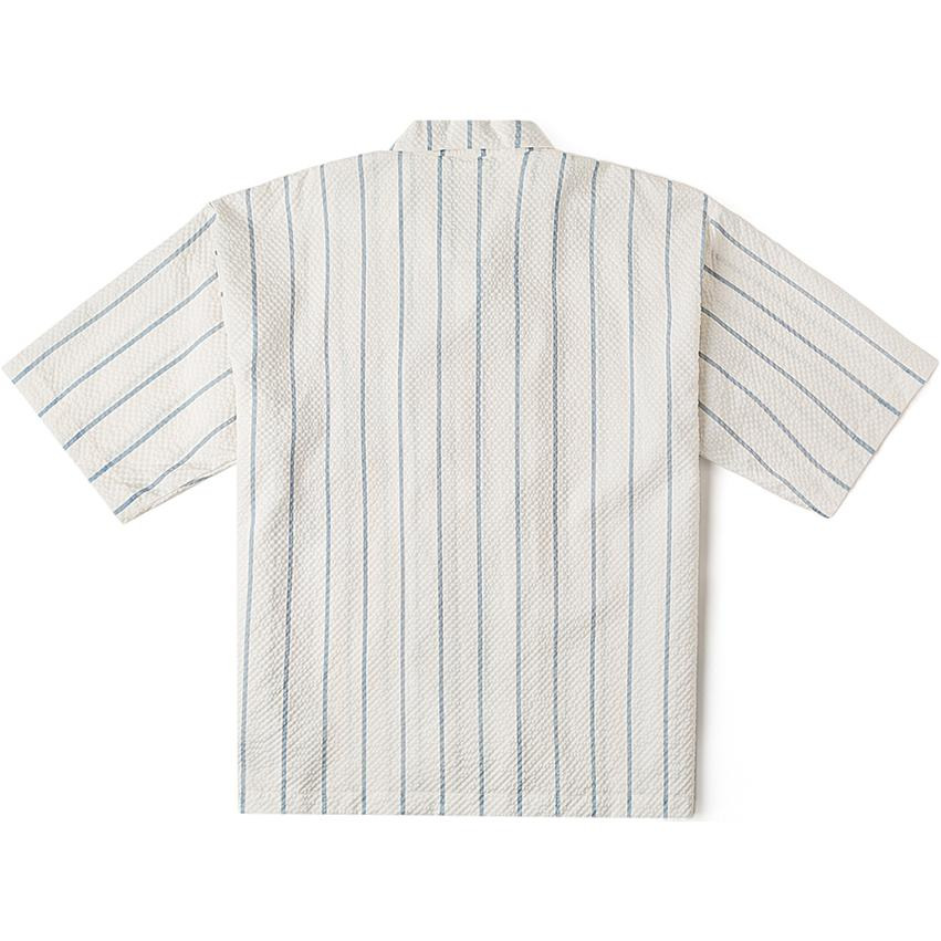 Vans Stripe Short-sleeved Shirts 'White Blue' VN000GTKCTU - 2