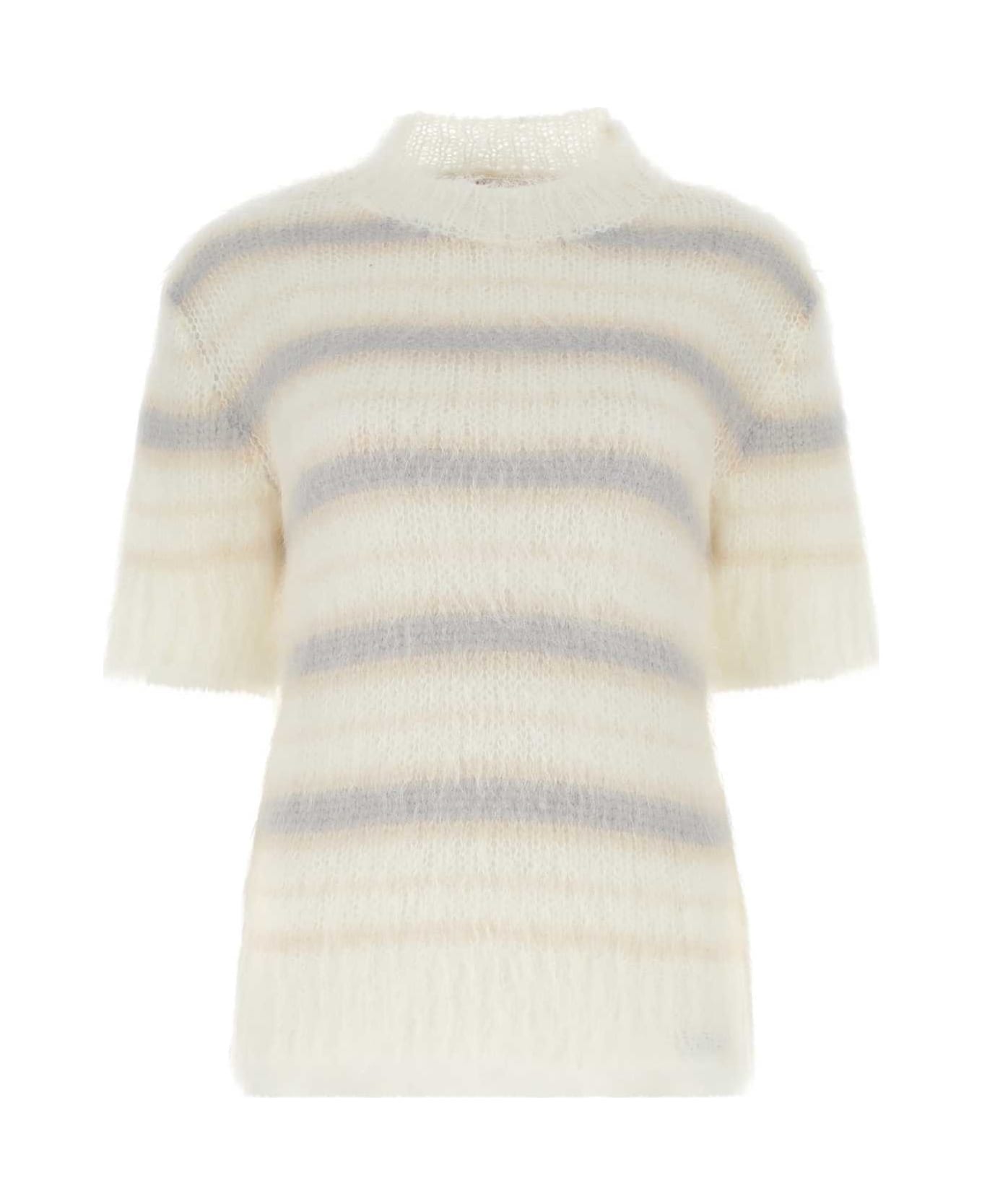 Embroidered Mohair Blend Sweater - 1