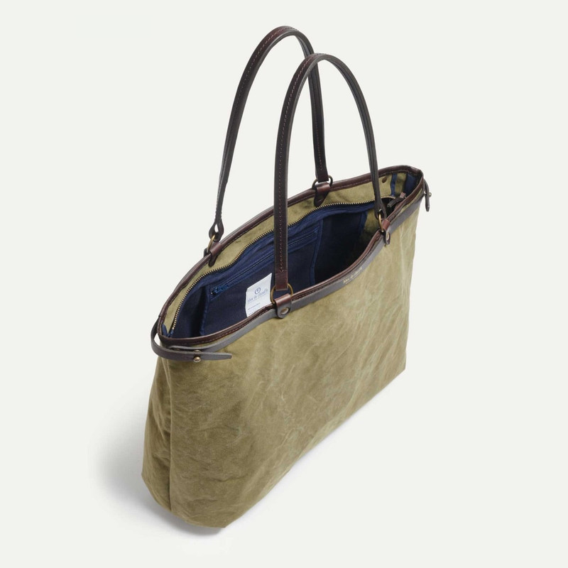 ADÈLE XL TOTE BAG - KHAKI US STONEWASHED 4