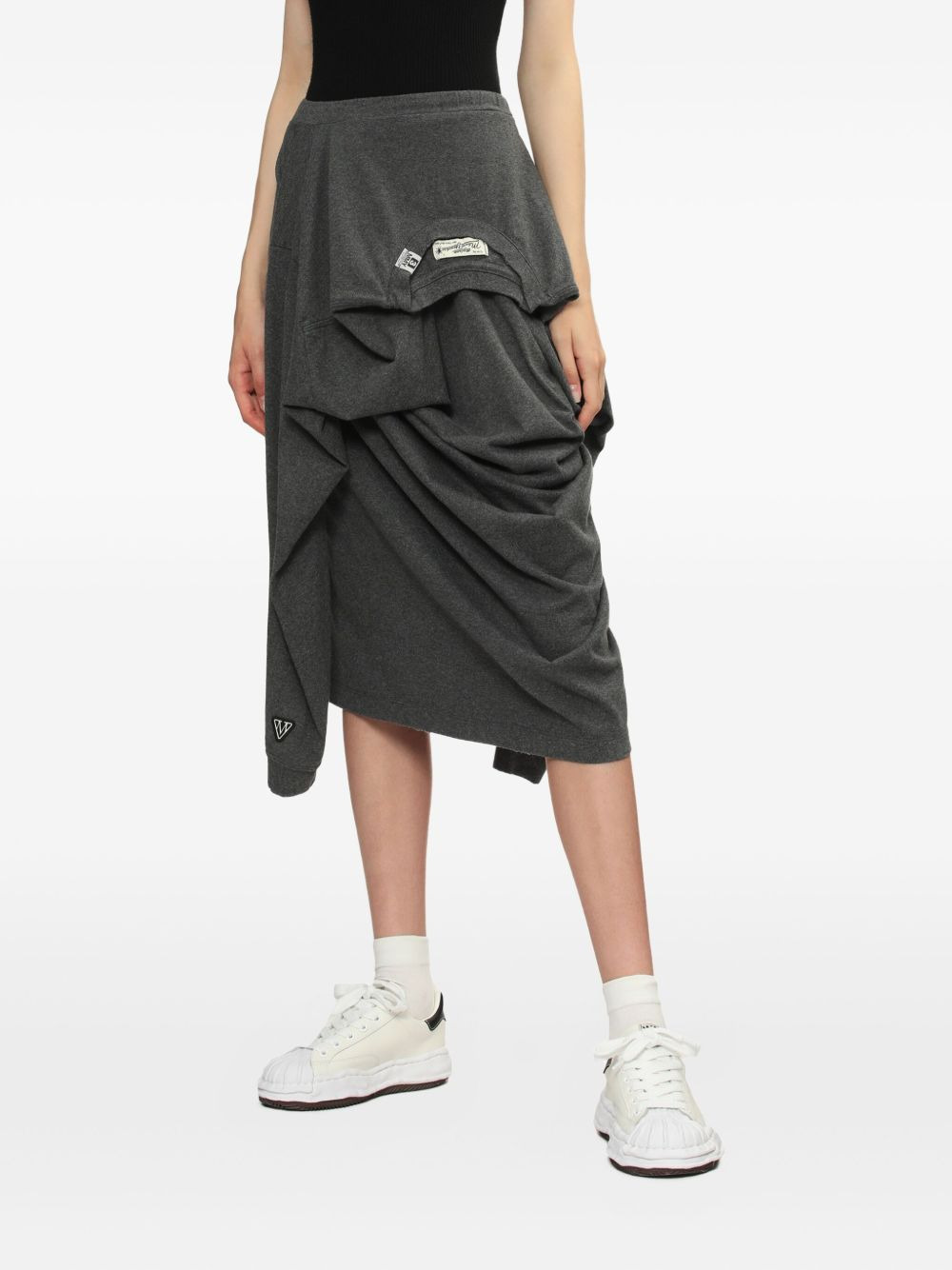 draped asymmetrical skirt - 3