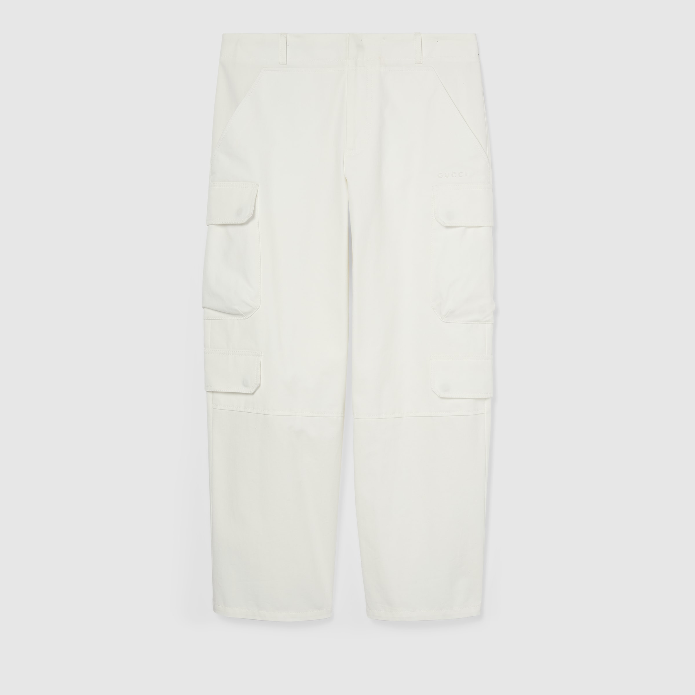 Light cotton canvas cargo pants - 1