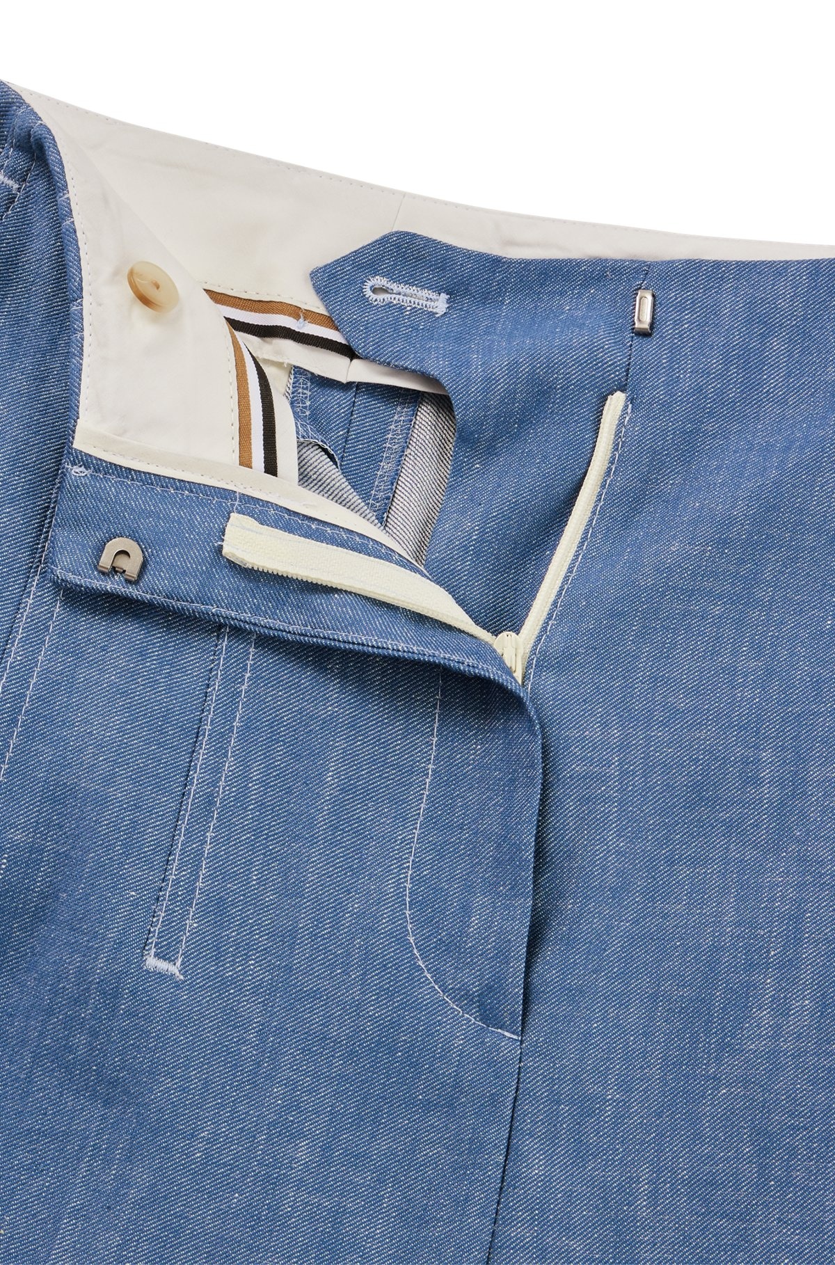 RELAXED-FIT TROUSERS IN LINEN, COTTON AND STRETCH - 6