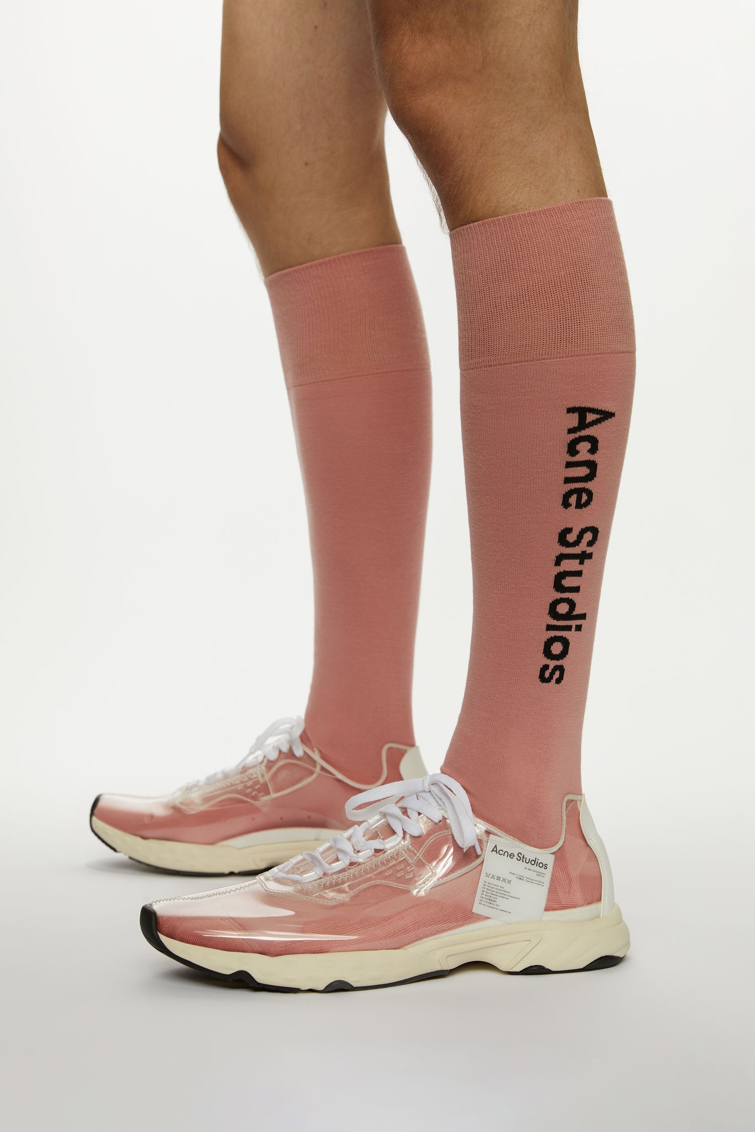 Logo-jacquard socks pink - 2