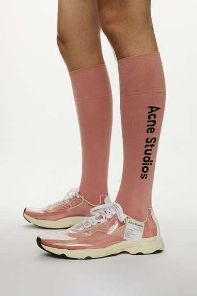 Acne Studios Logo-jacquard socks pink outlook