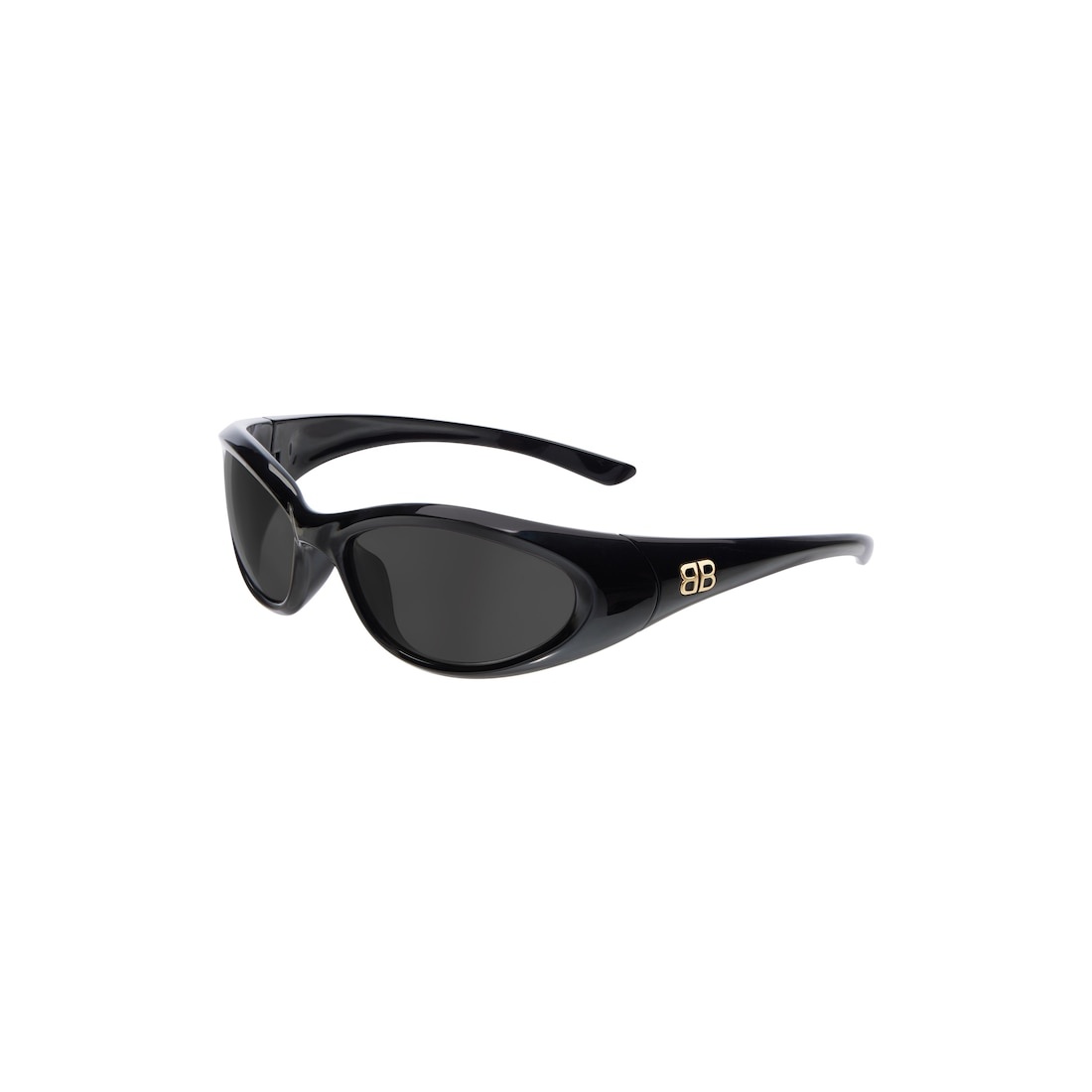 Sporty B Round Af Sunglasses  in Black - 4