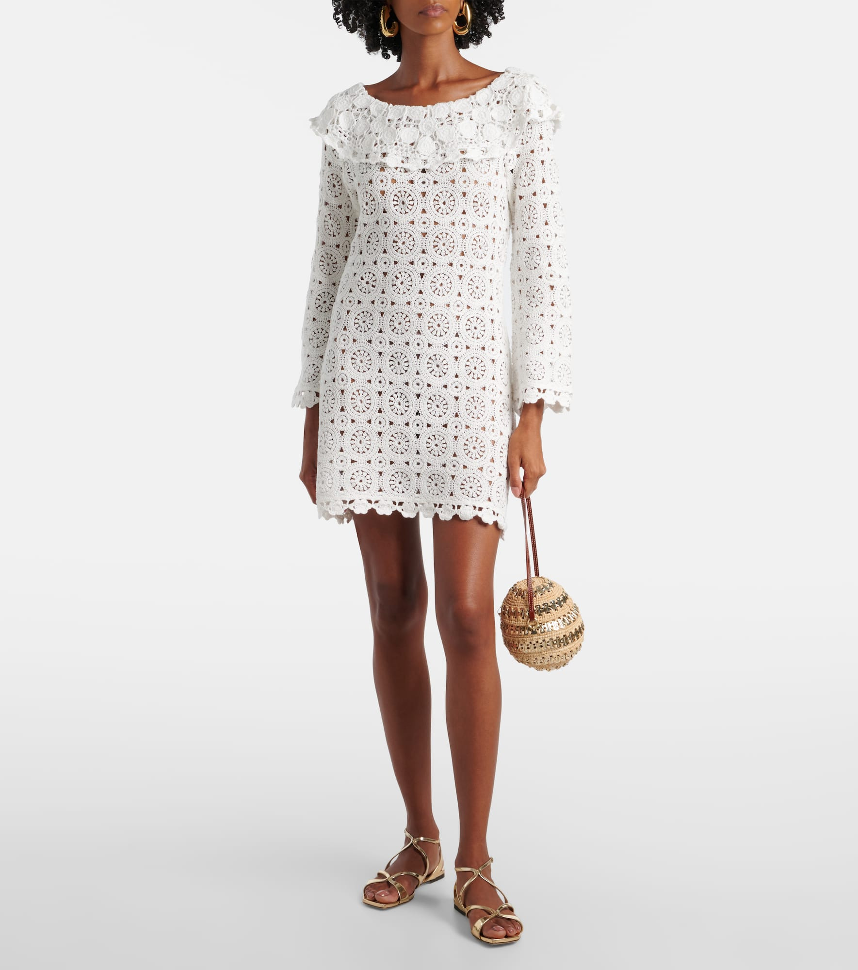 Envalira cotton crochet minidress - 2