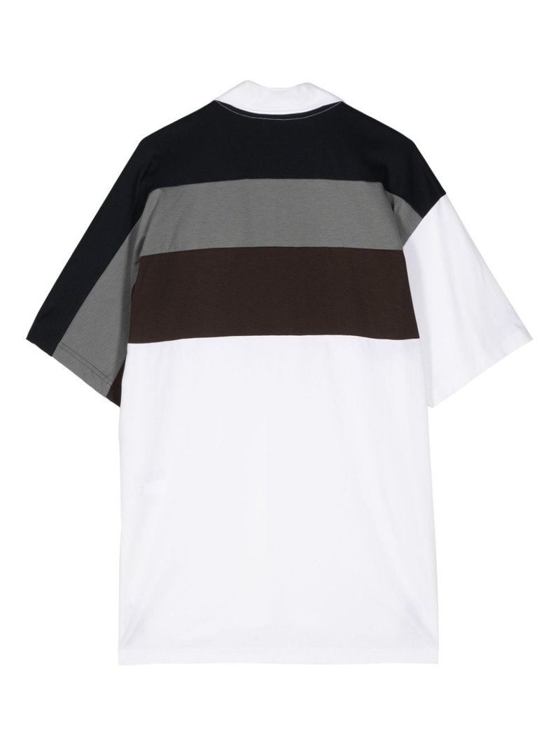 Kolor panelled colour-block polo shirt outlook