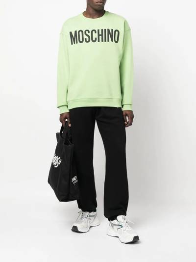 Moschino logo-print cotton jumper outlook