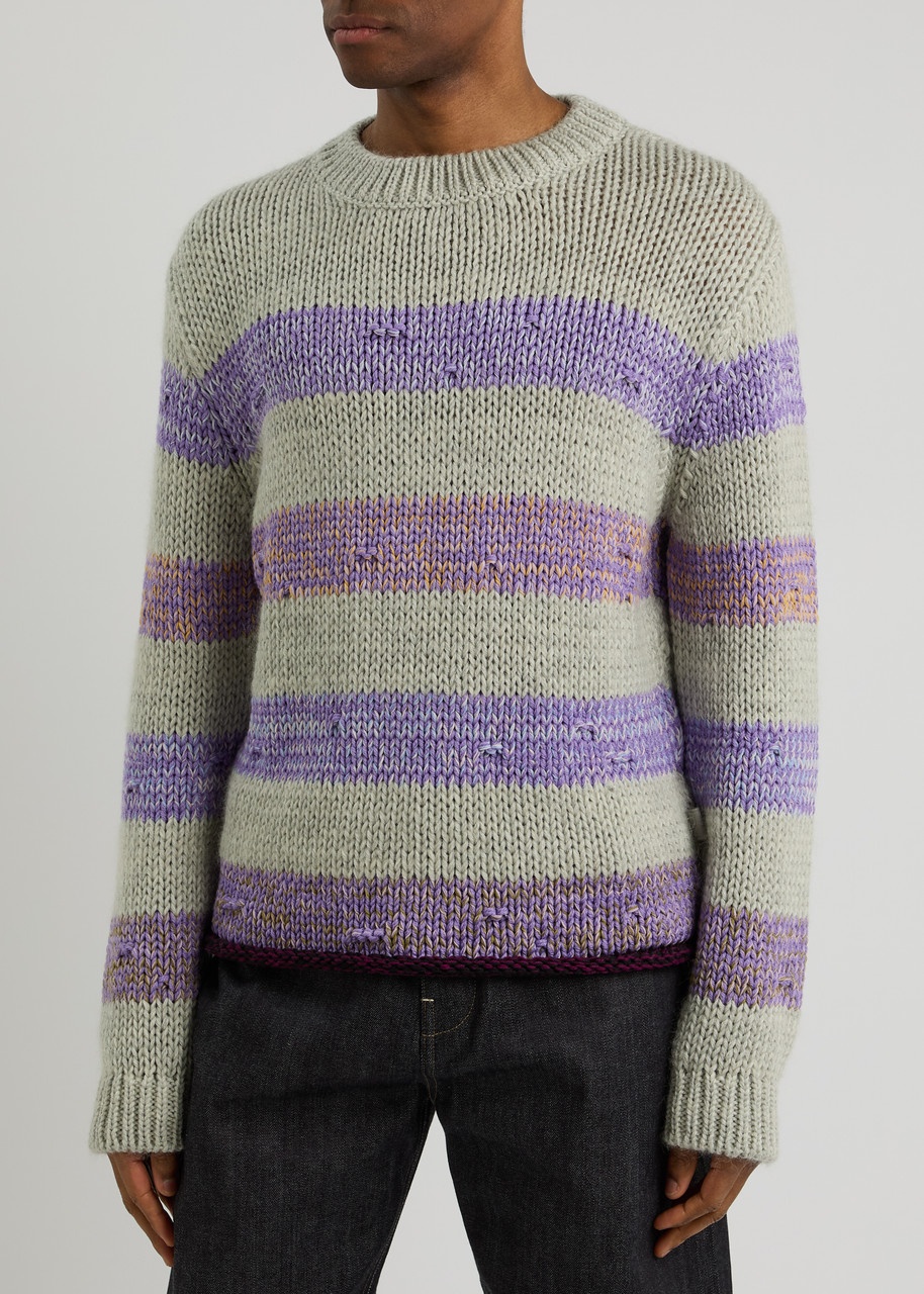 Loewe Striped-intarsia Wool-blend Jumper - 2