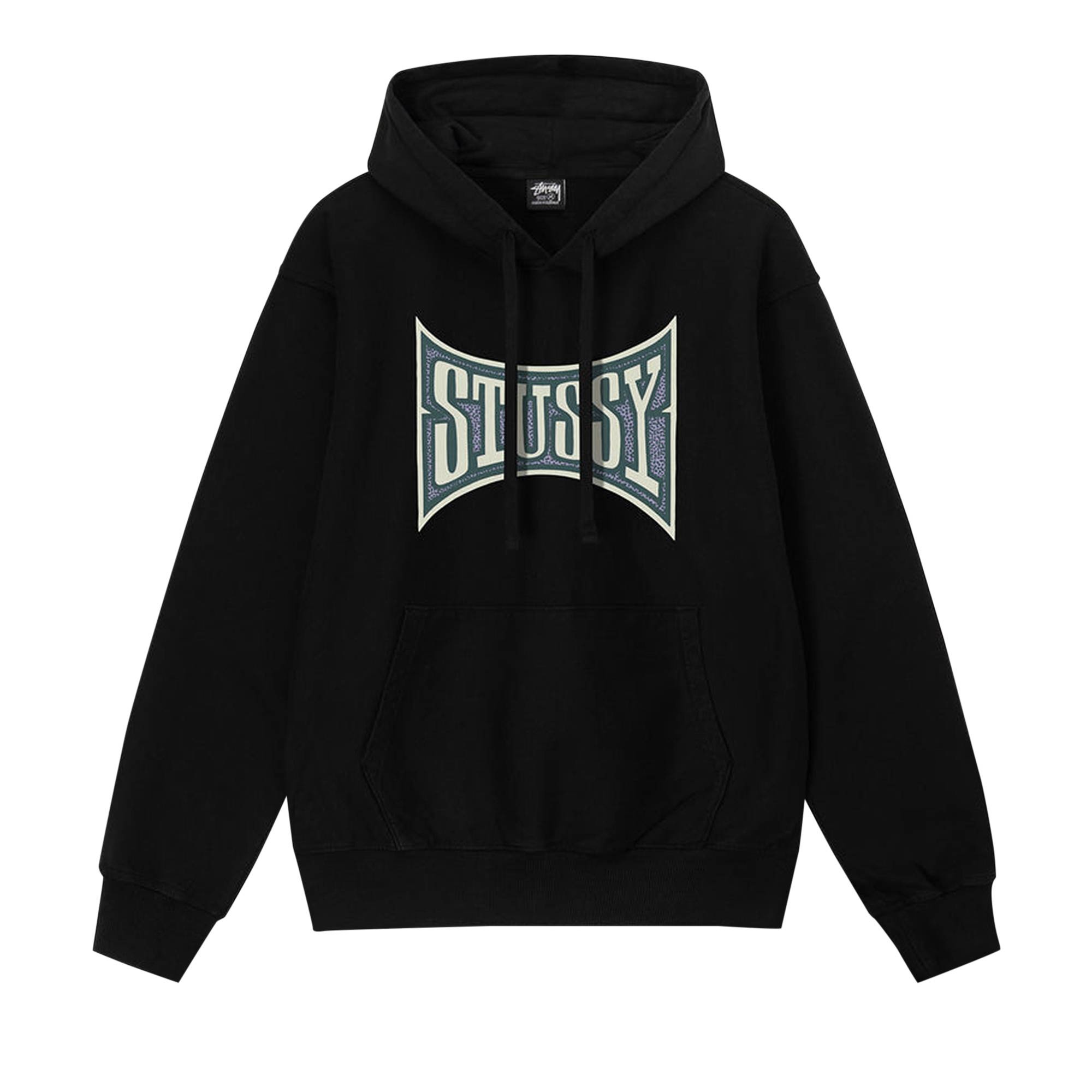 Stussy Champion Pigment Dyed Hoodie 'Black' - 1