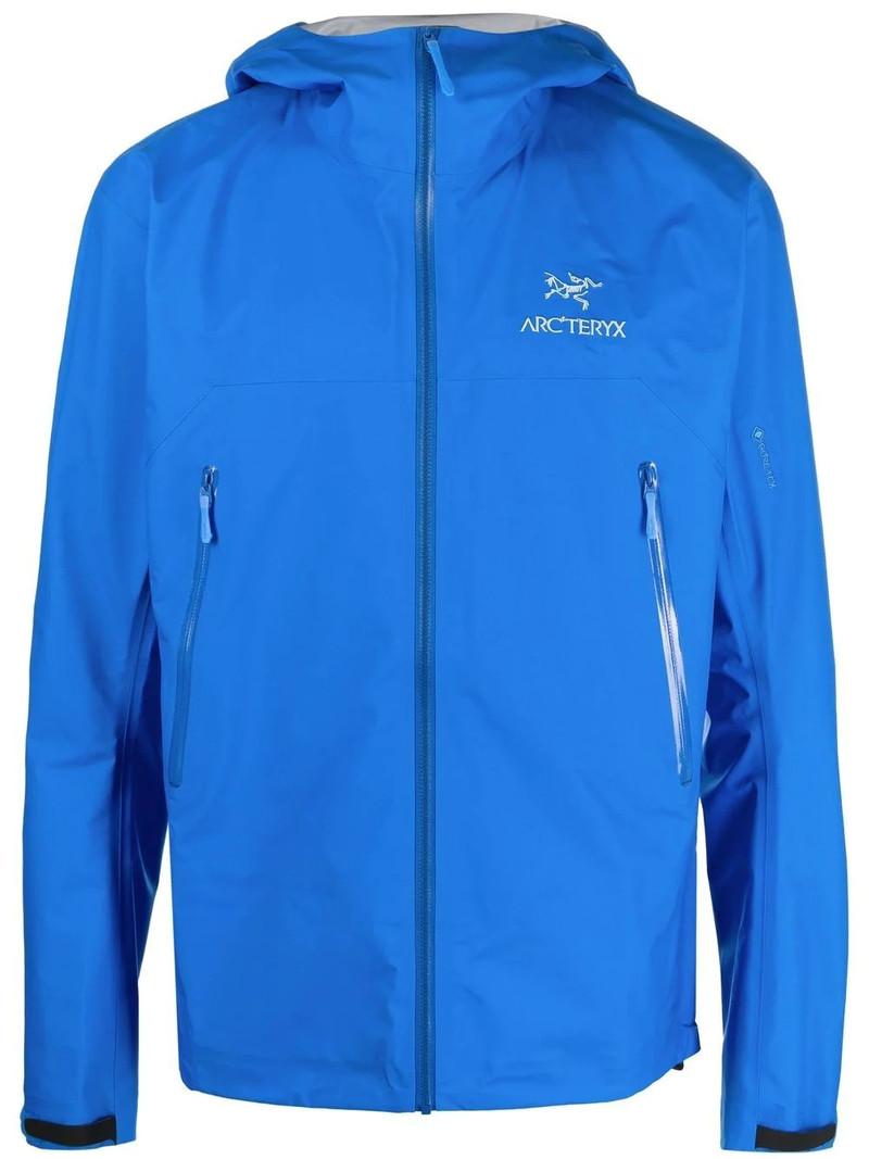 logo-print zip-up hooded jacket 1