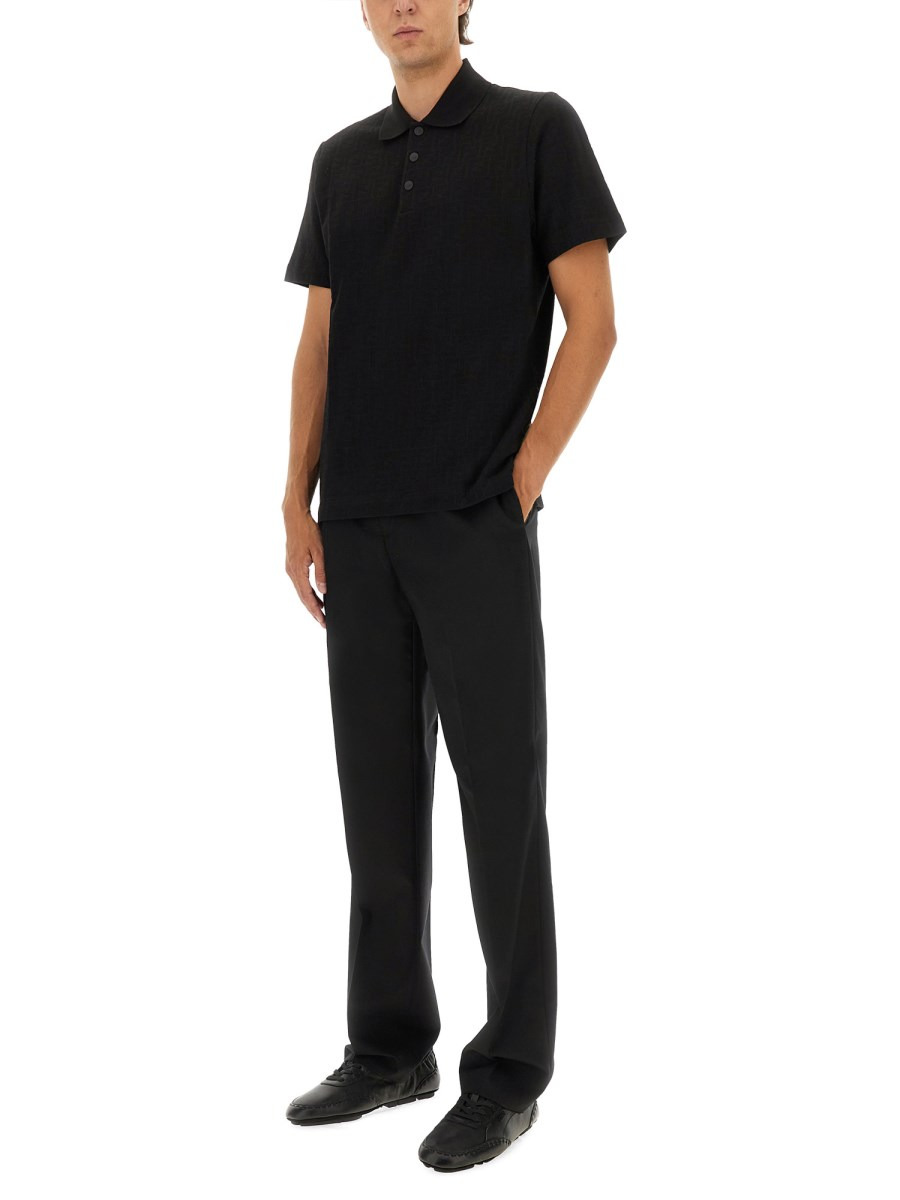 FF PIQUET JACQUARD POLO SHIRT - 2