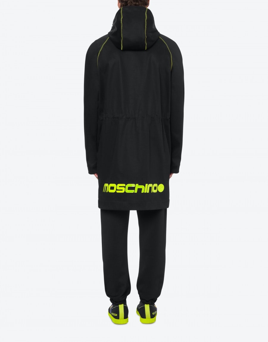 REFLECTIVE LOGO STRETCH SATIN PARKA - 3