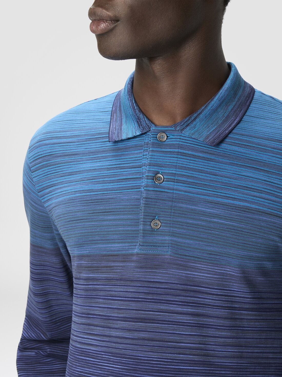 Long Sleeve Polo with Flame Knit - 5