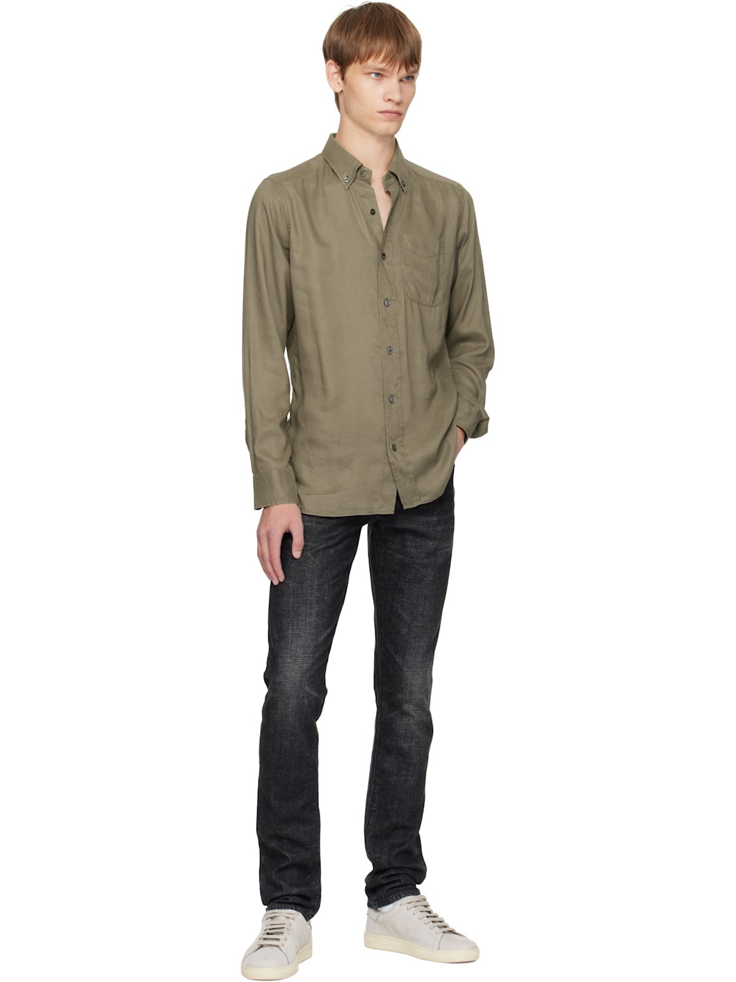 Black Selvedge Slim Fit Jeans - 4