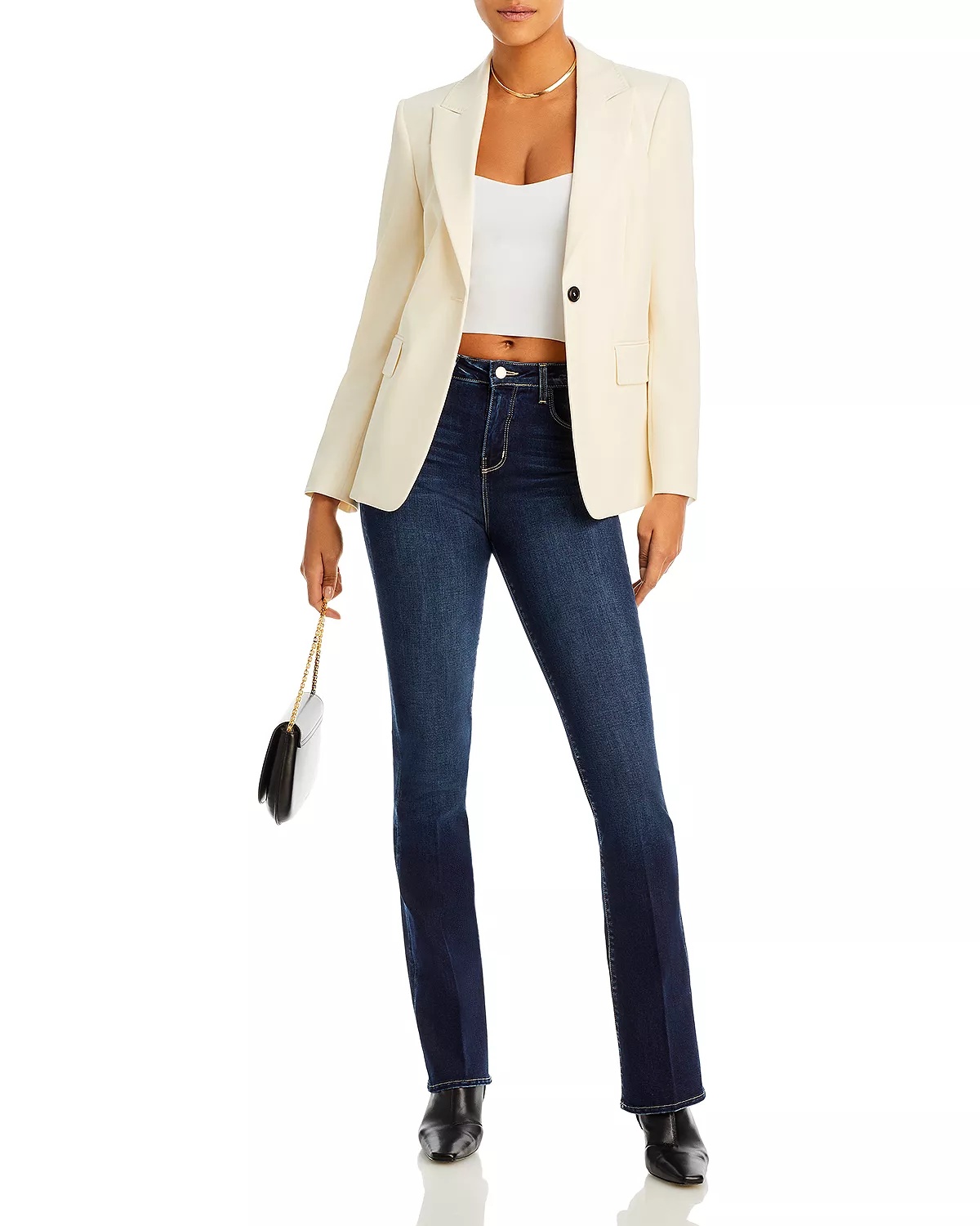 Selma Sleek High Rise Baby Bootcut Jeans in Columbia - 2
