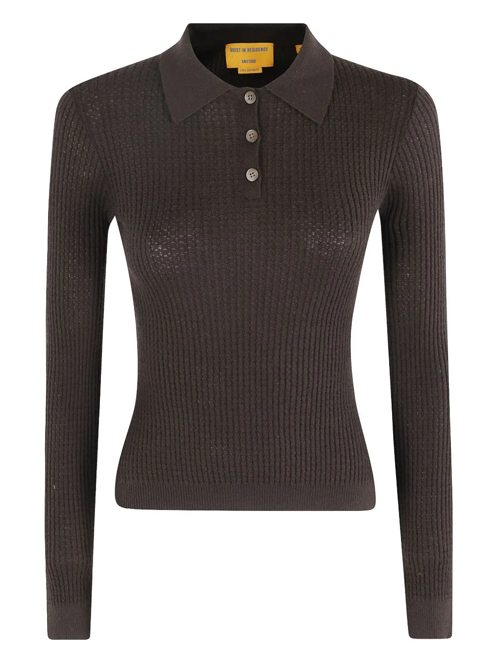 buttoned collared top - 1