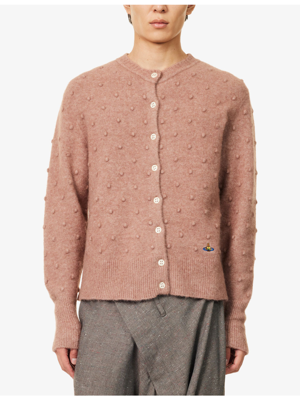 Rubina Orb-Embroidery Stretch-Wool Blend Cardigan - 3