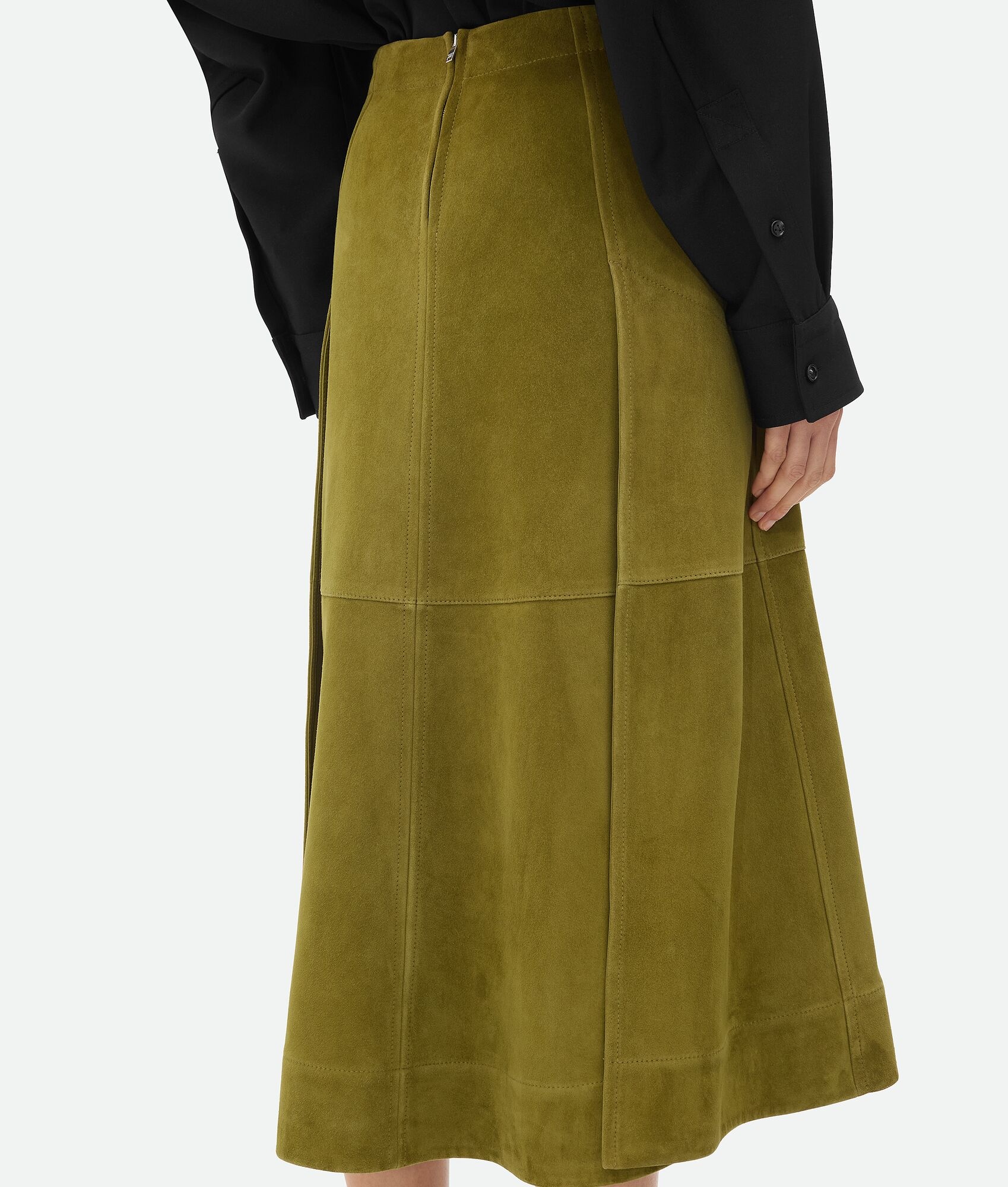 Suede Leather Skirt - 4
