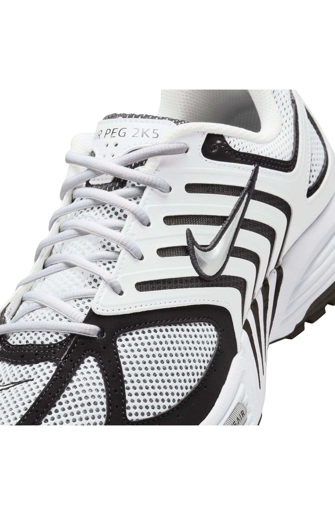Nike Air Pegasus 2K5 Sneaker in White/Metallic Silver/Black at Nordstrom - 7