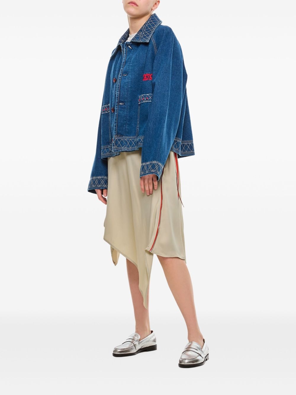 asymmetric midi skirt - 2