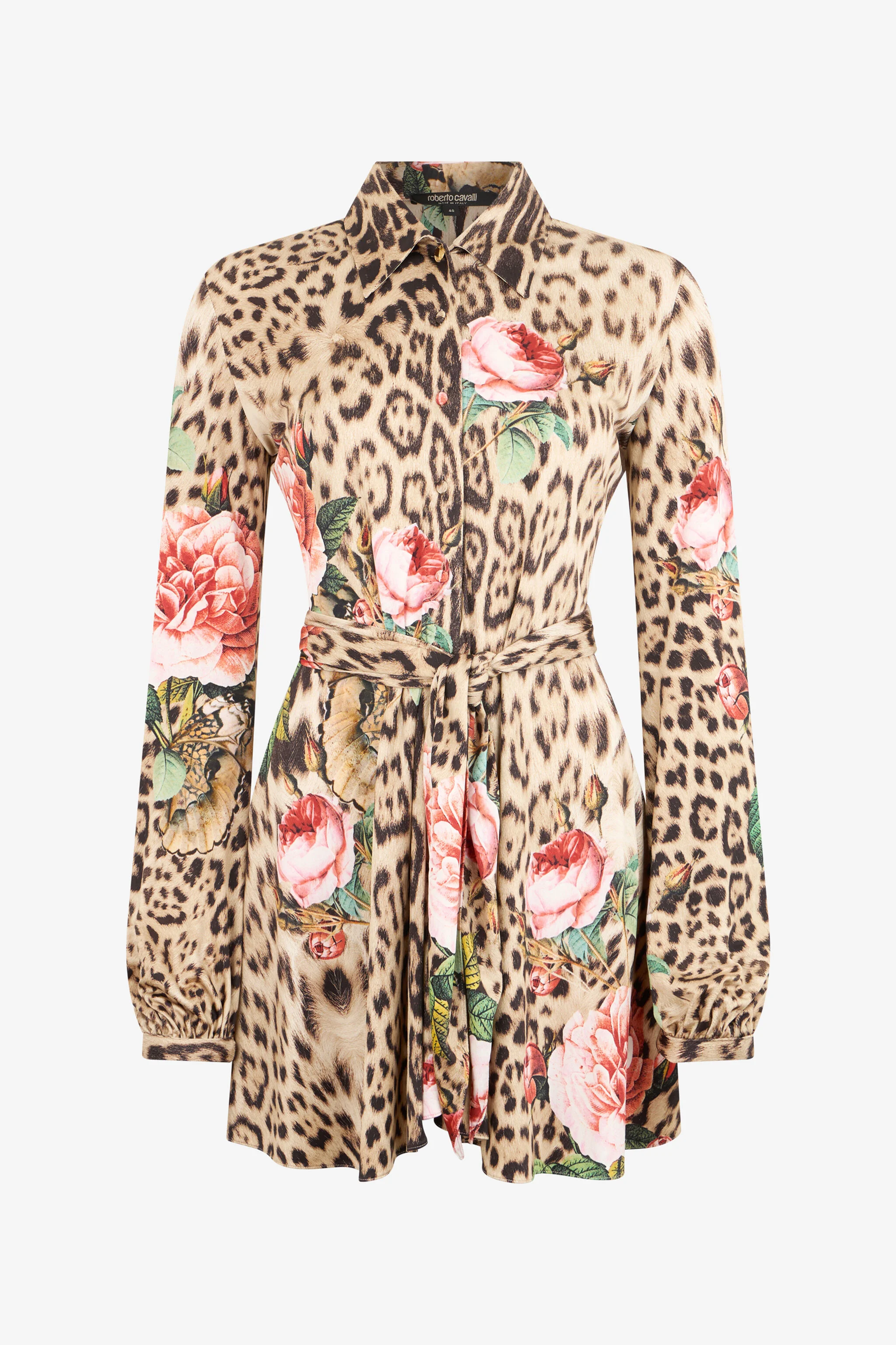 Mini Dress Jaguar Roses Print - 1