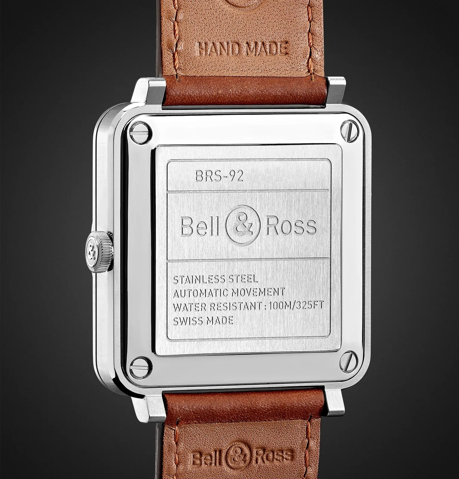 BR S-92 Golden Heritage Automatic 39mm Stainless Steel and Leather Watch, Ref. No. BRS92-ST-G-HE/SCA - 5