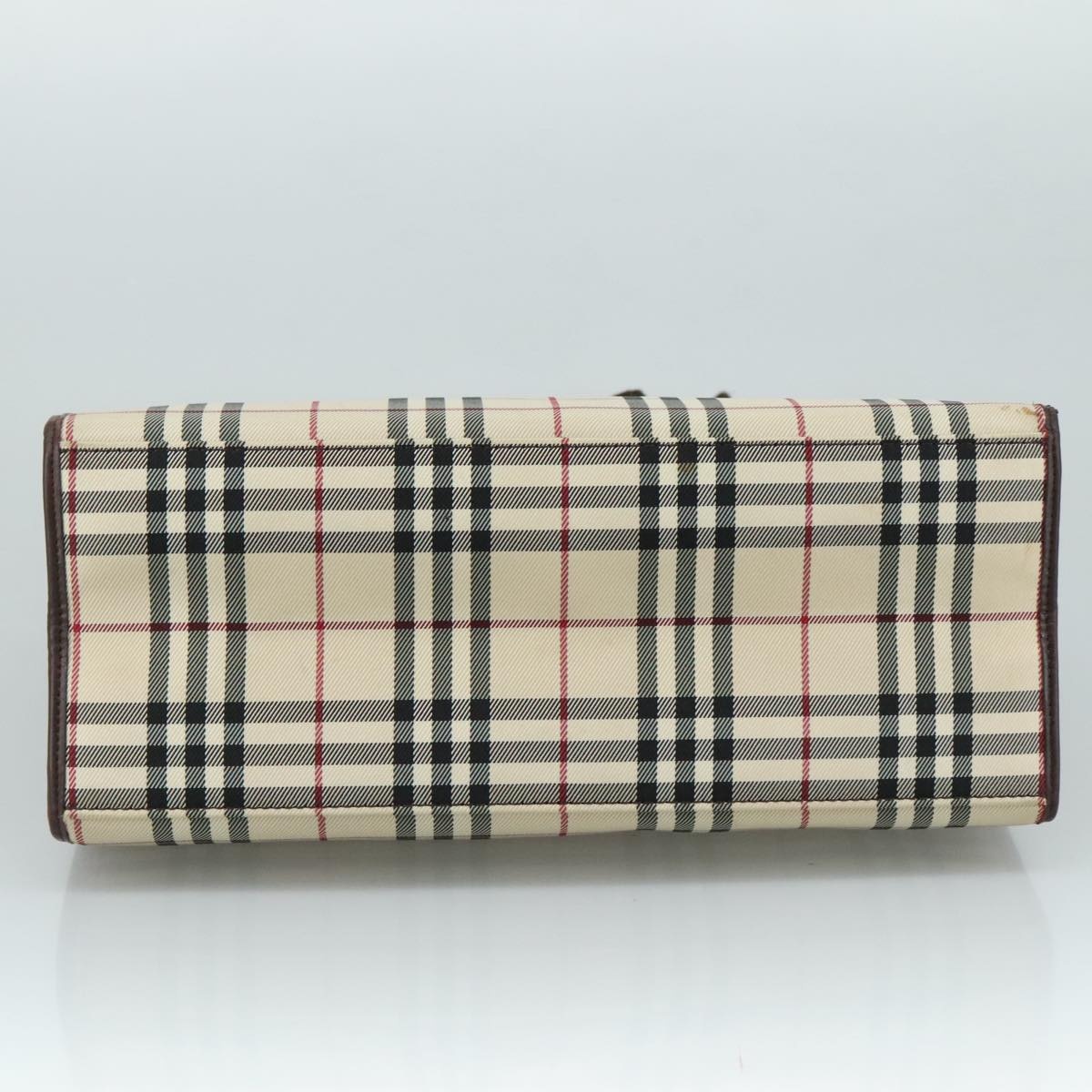 Burberry Nova Check Hand Bag Canvas Beige - 11