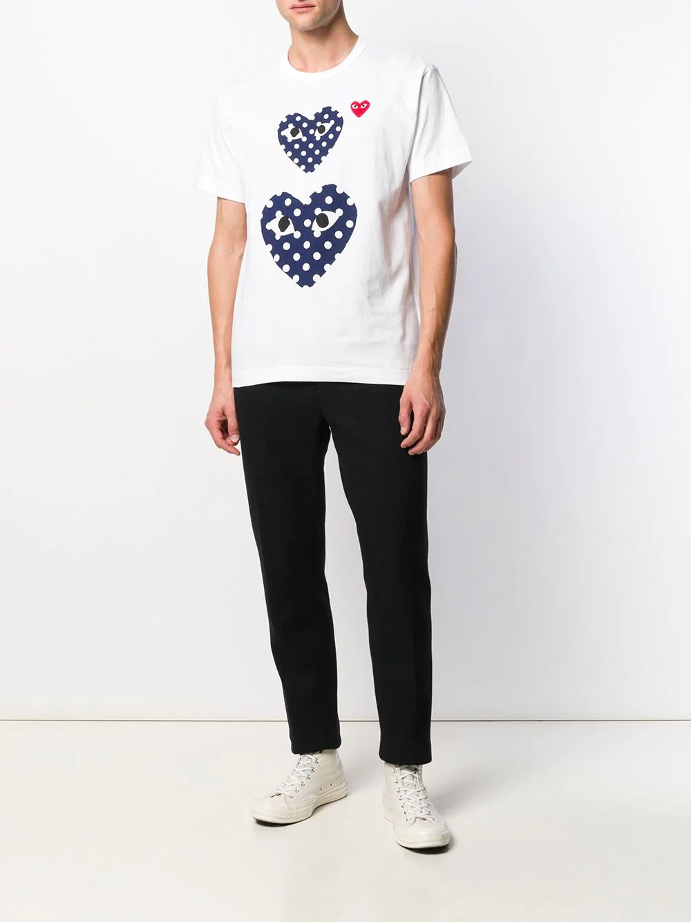 heart print t-shirt - 2