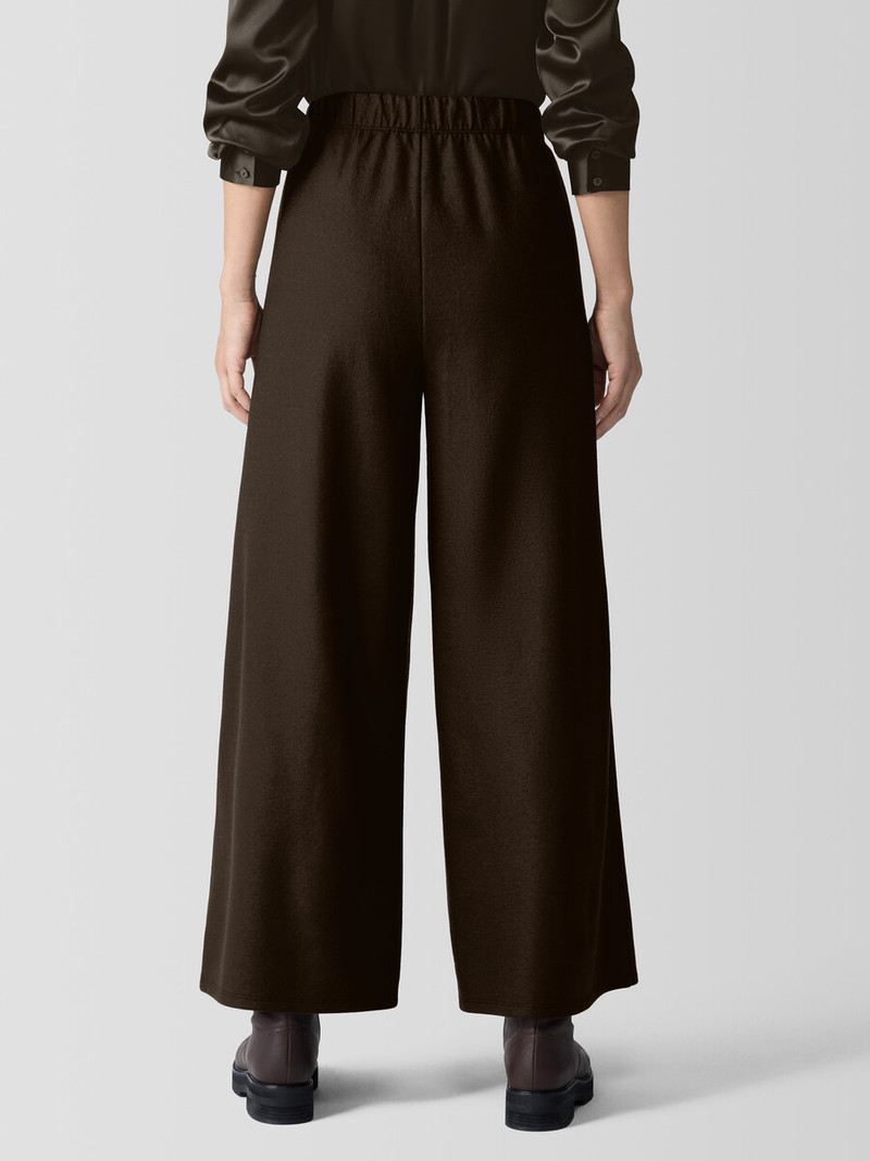 Felted Wool Jersey Wide-Leg Pant 4