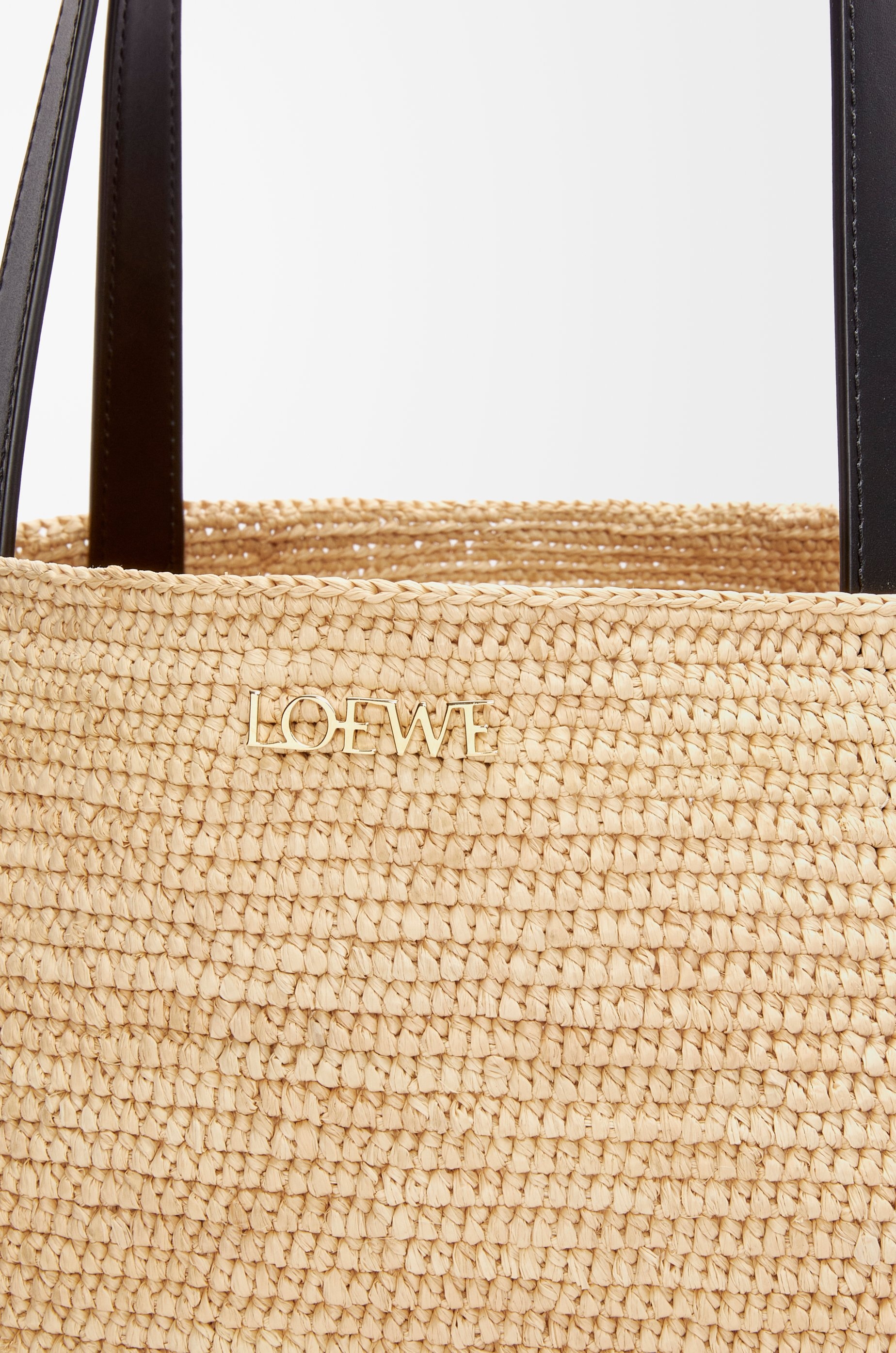 XL Puzzle Fold Tote in raffia - 10