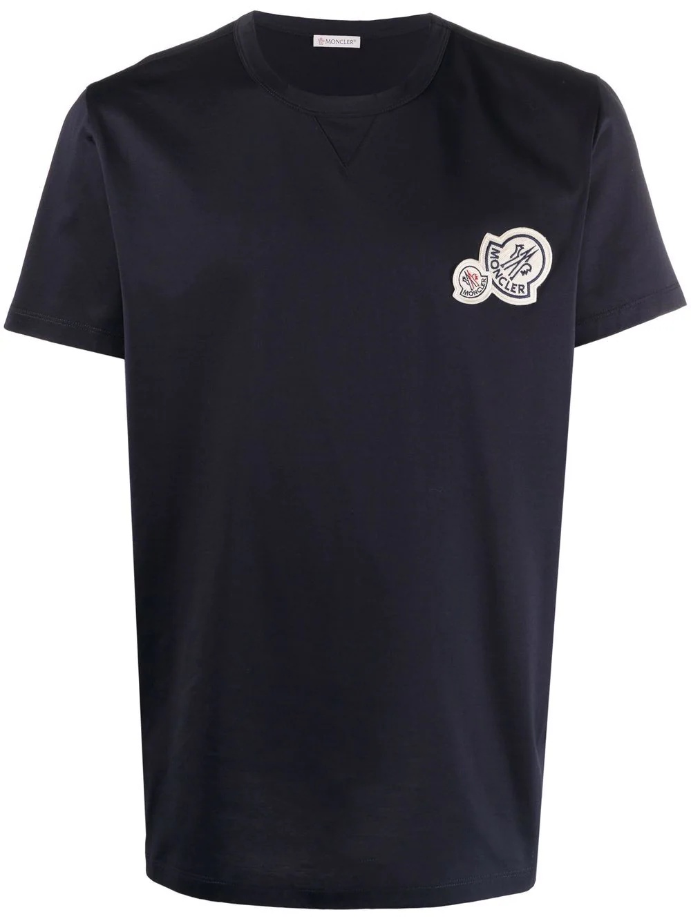 double-logo patch T-shirt - 1